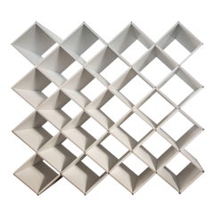 Modern Oblique Bookcase in Geometric Design