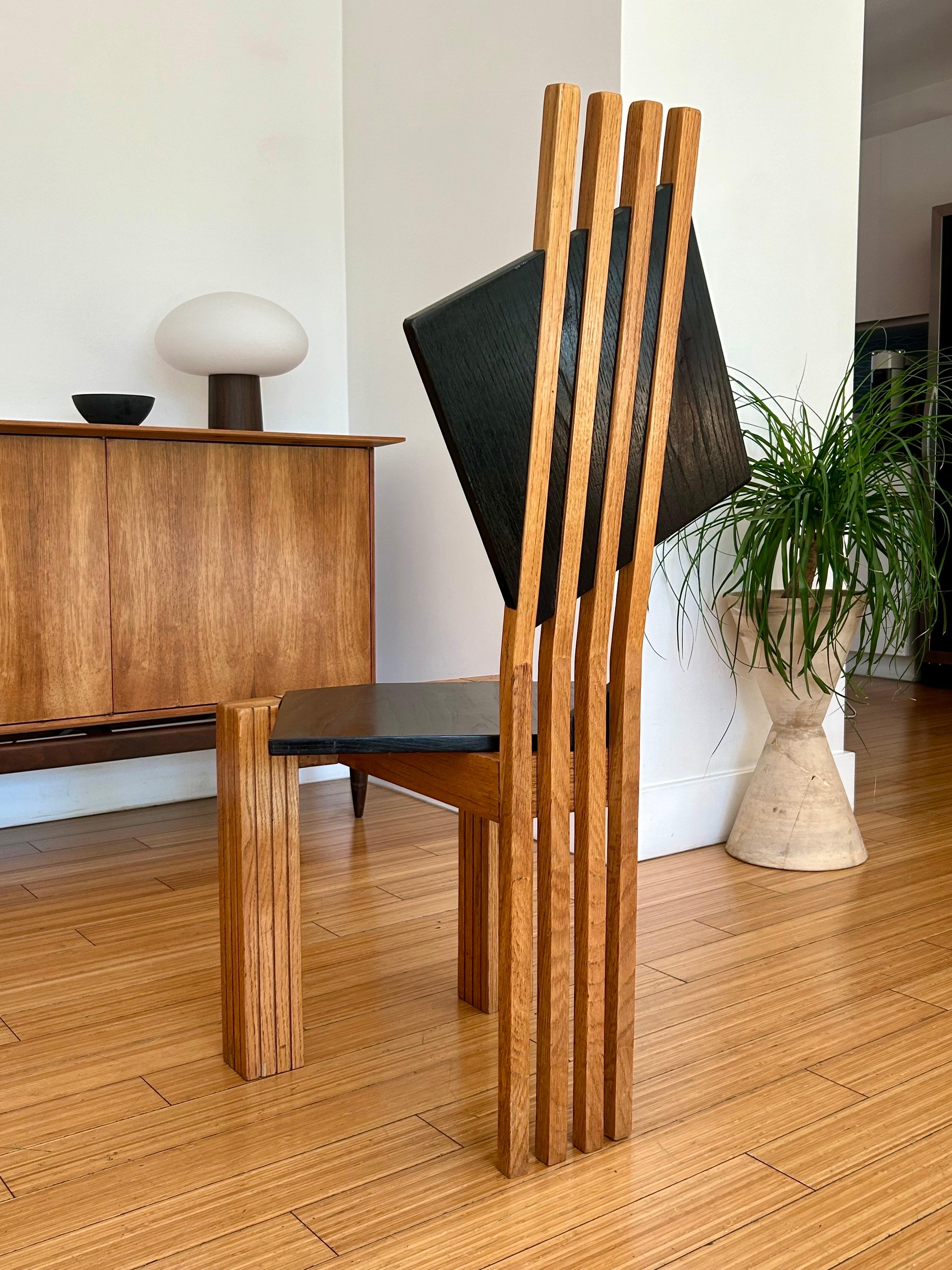 Chaise d'appoint moderne en bois en vente 9
