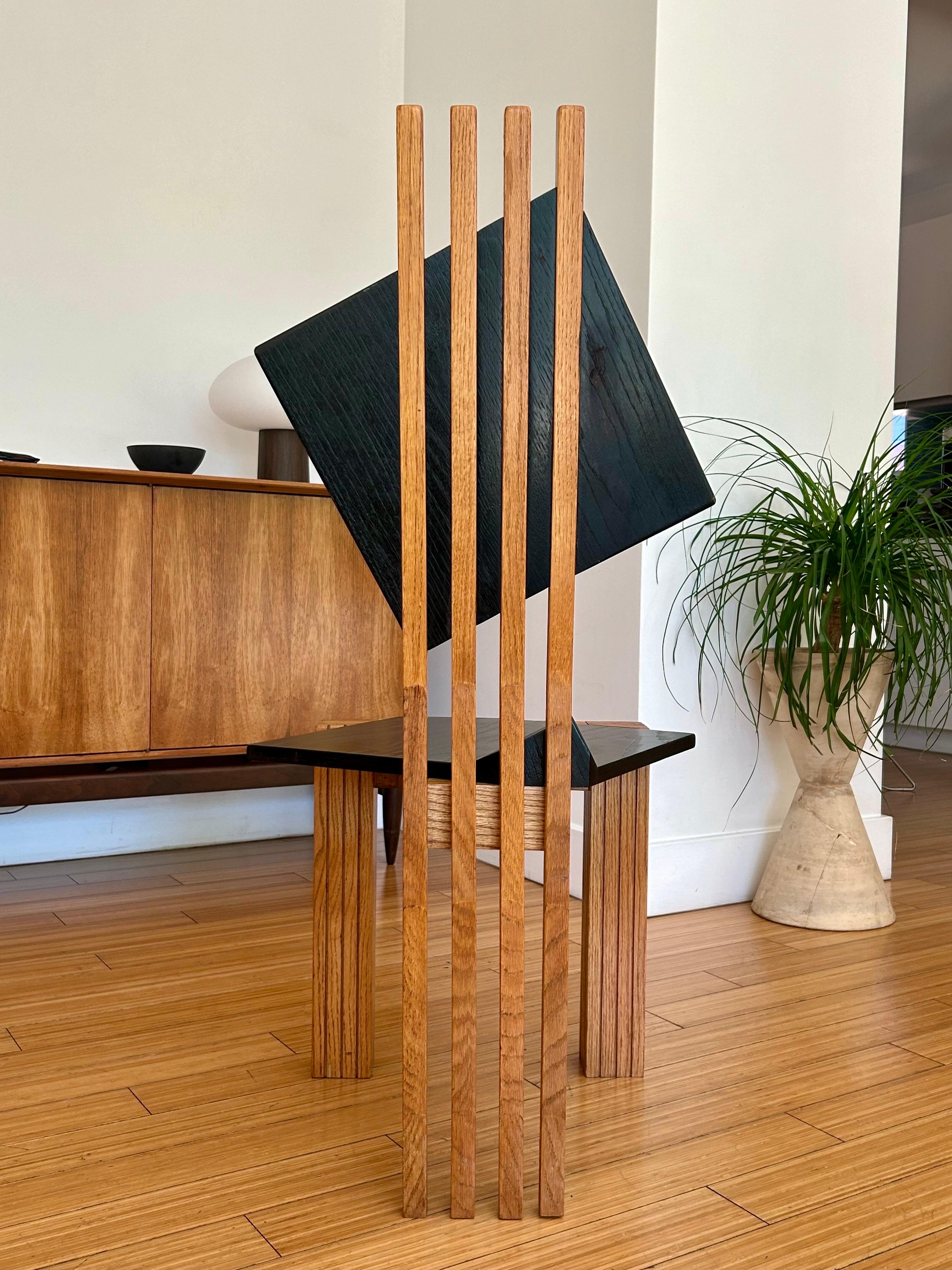 Chaise d'appoint moderne en bois en vente 10