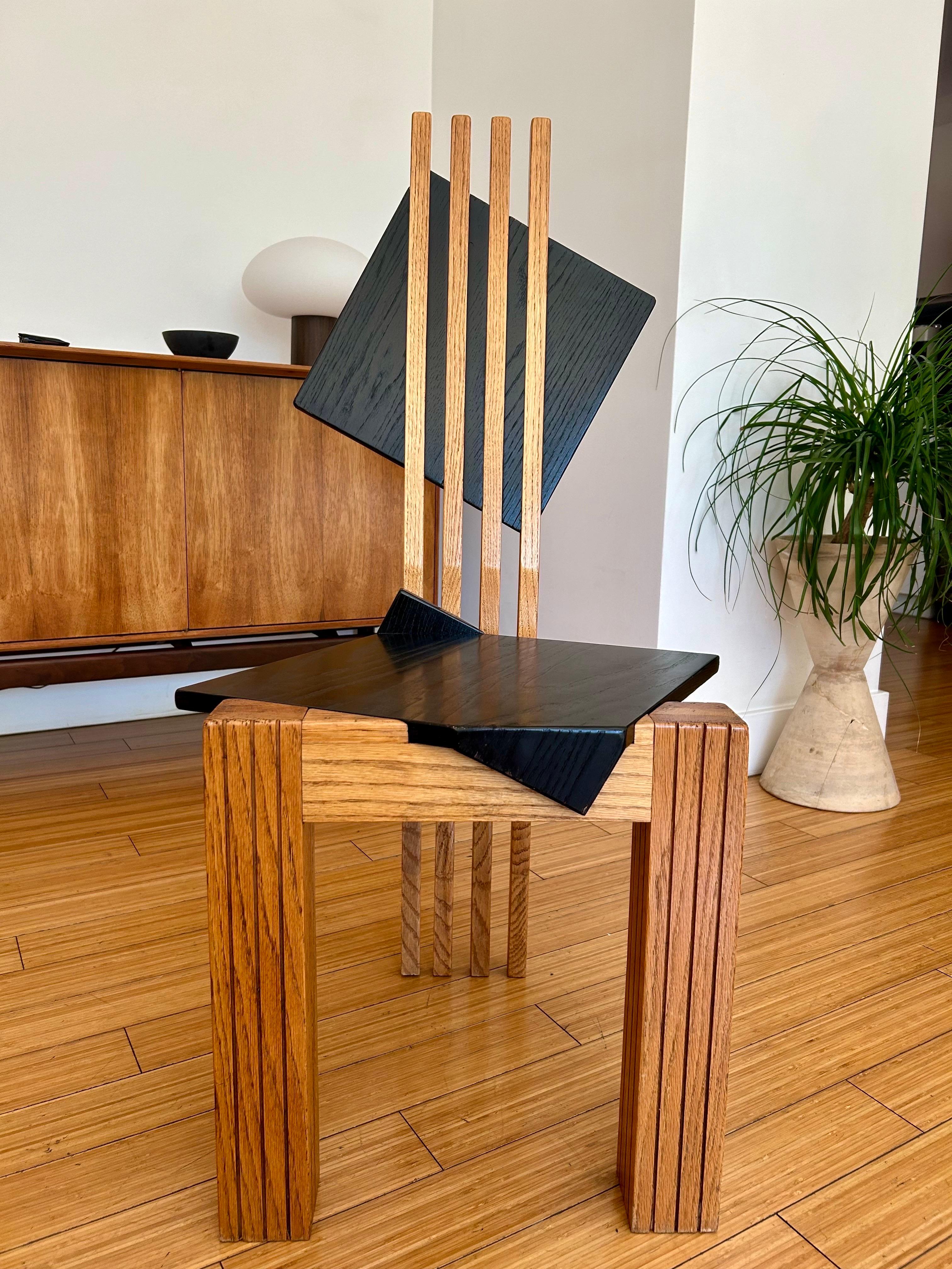 American Modern Occasional Wood Chair For Sale