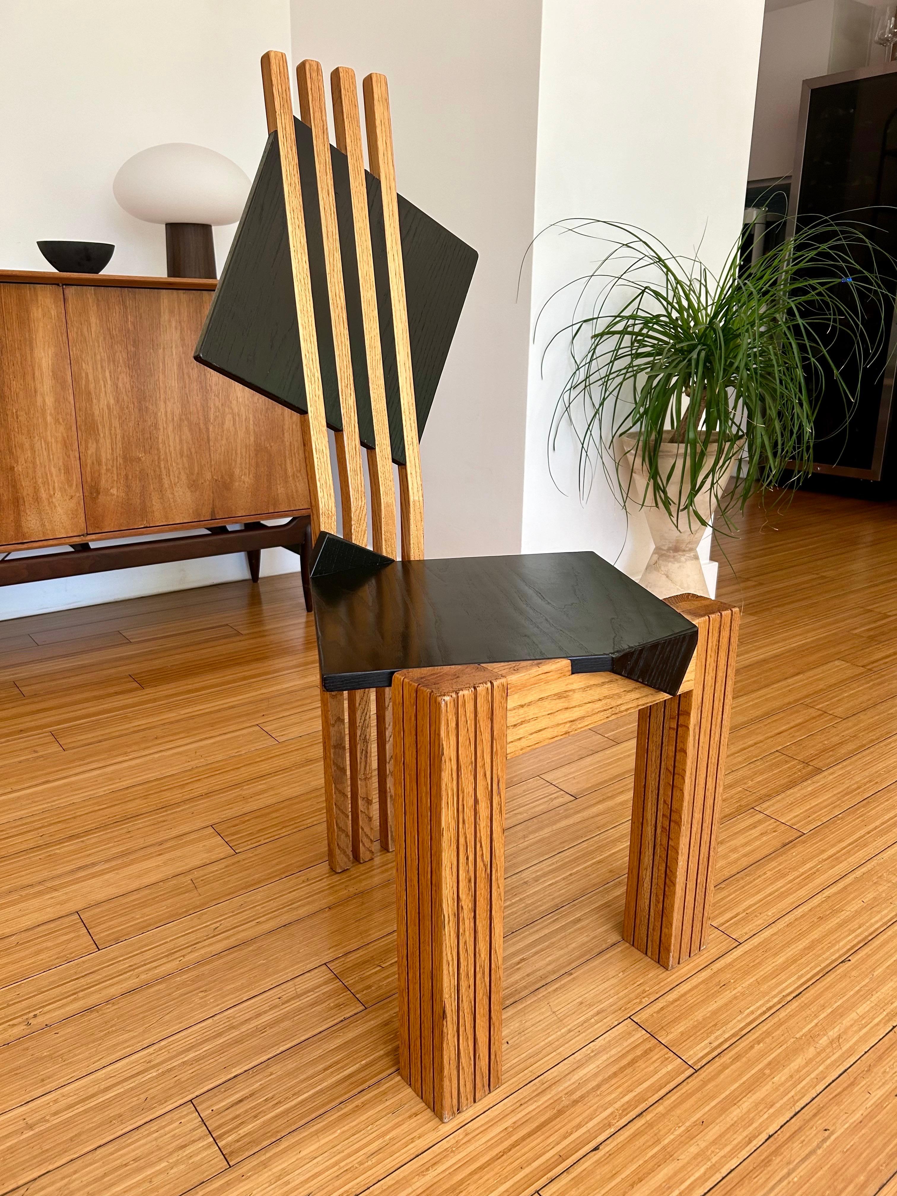 20ième siècle Chaise d'appoint moderne en bois en vente