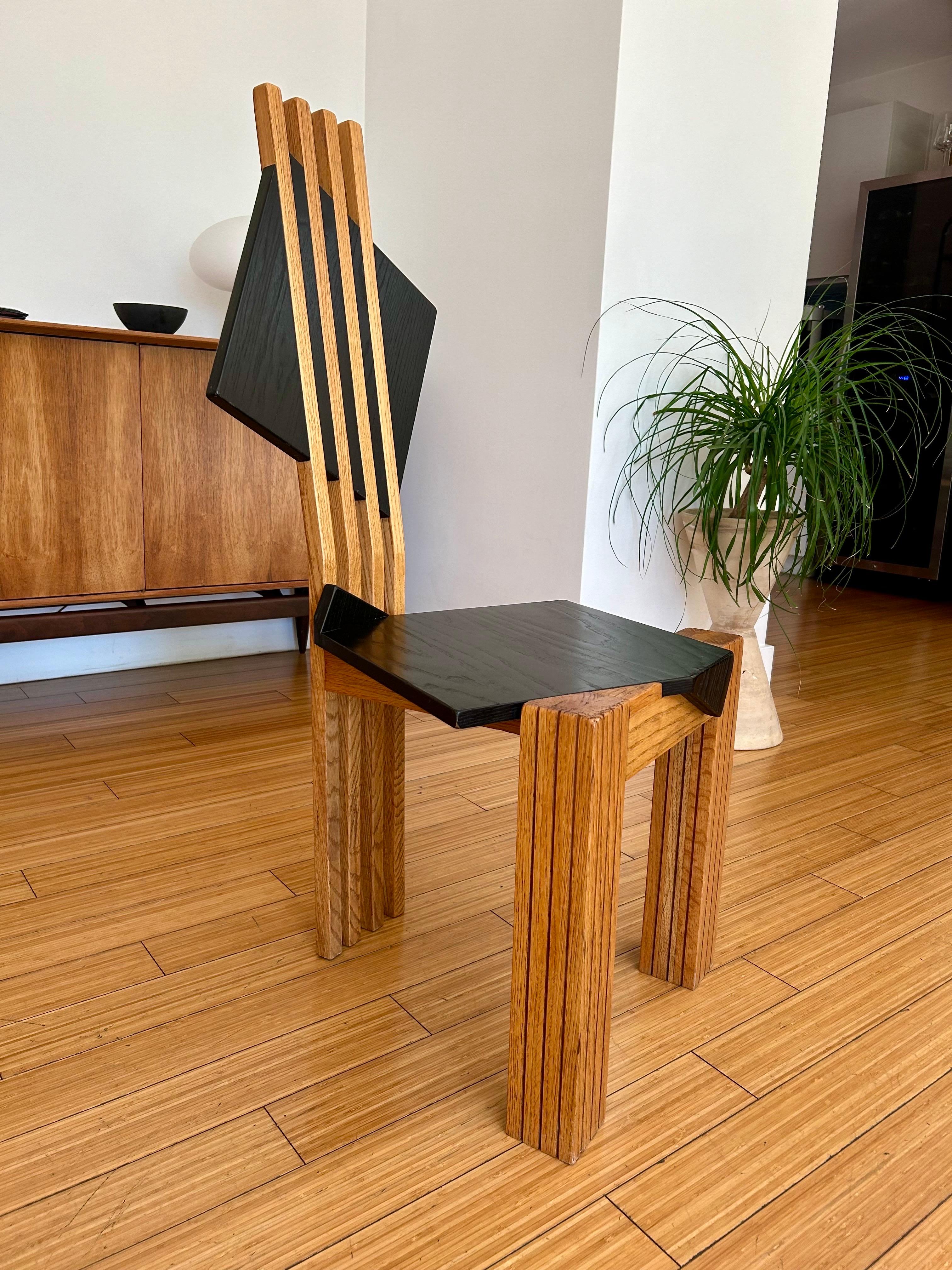 Chêne Chaise d'appoint moderne en bois en vente