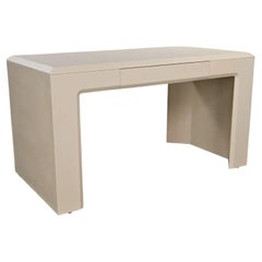 Used Modern Off White Waterfall Style Writing Desk Faux Shgreen by Lane Alta Vista
