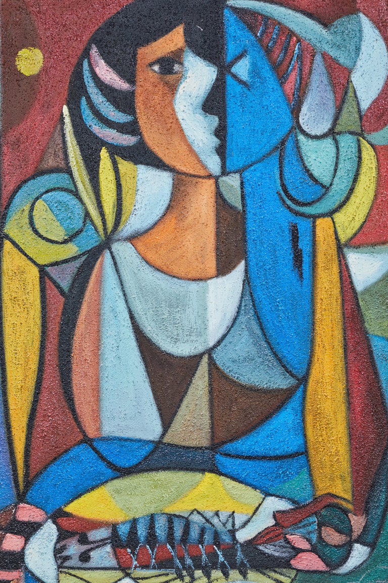 Modern Oil on Canvas Cubist Portrait at 1stdibs Find here online price details of companies selling portrait painting.