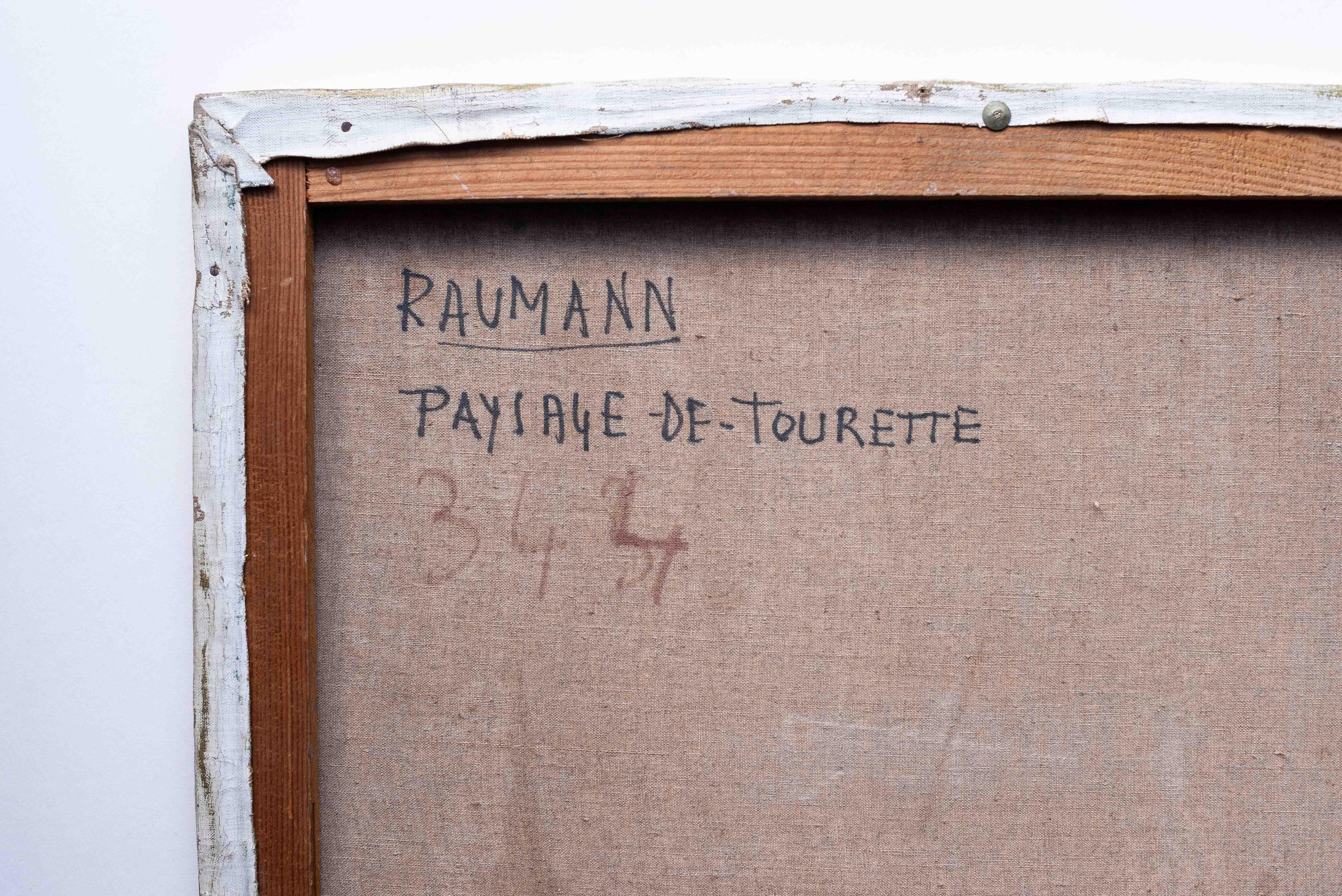 Pittura a olio moderna, Paesaggio urbano di Joseph RAUMANN, Francia, anni '60 in vendita 5