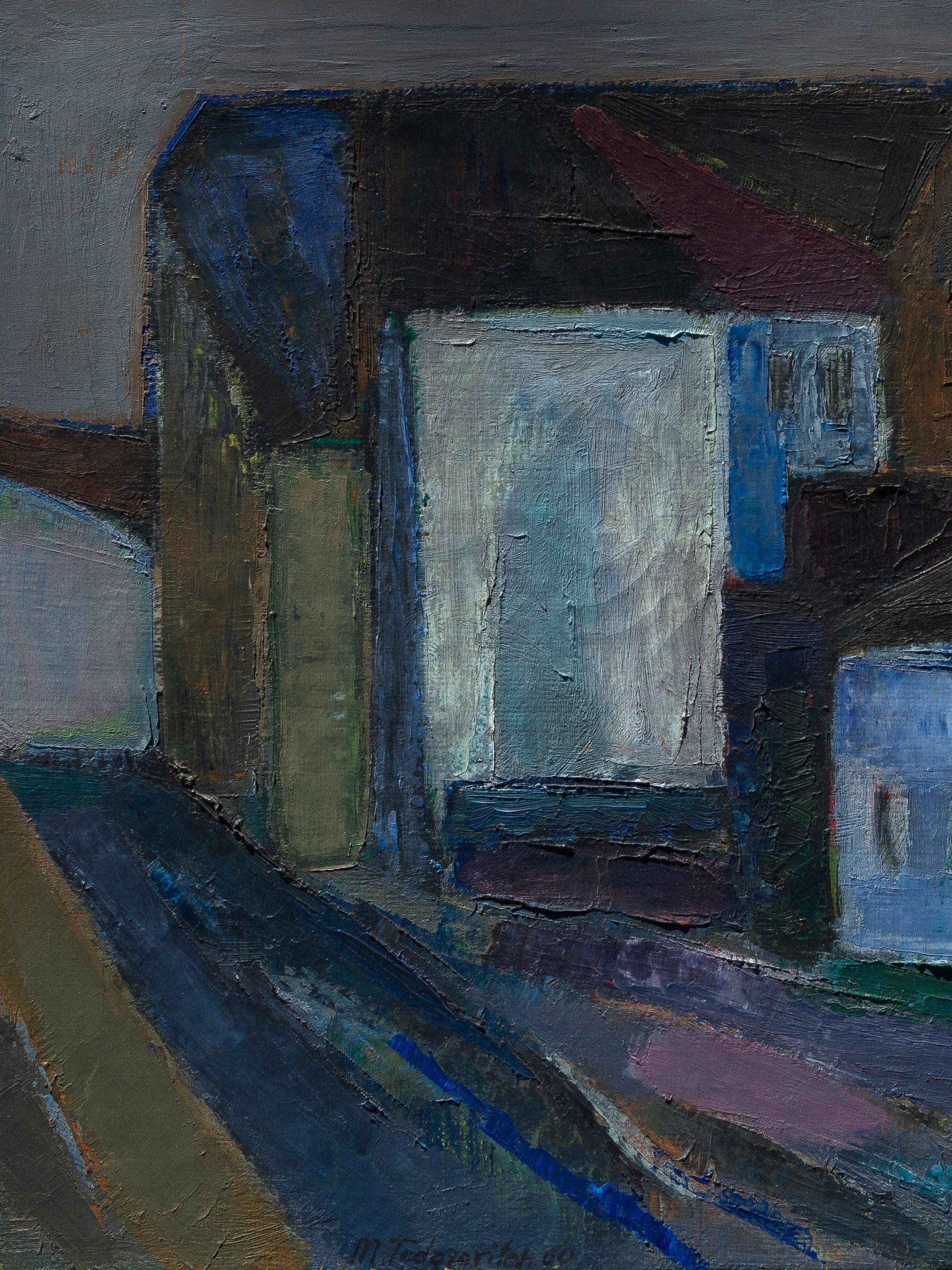 Óleo moderno, Paisaje urbano, 