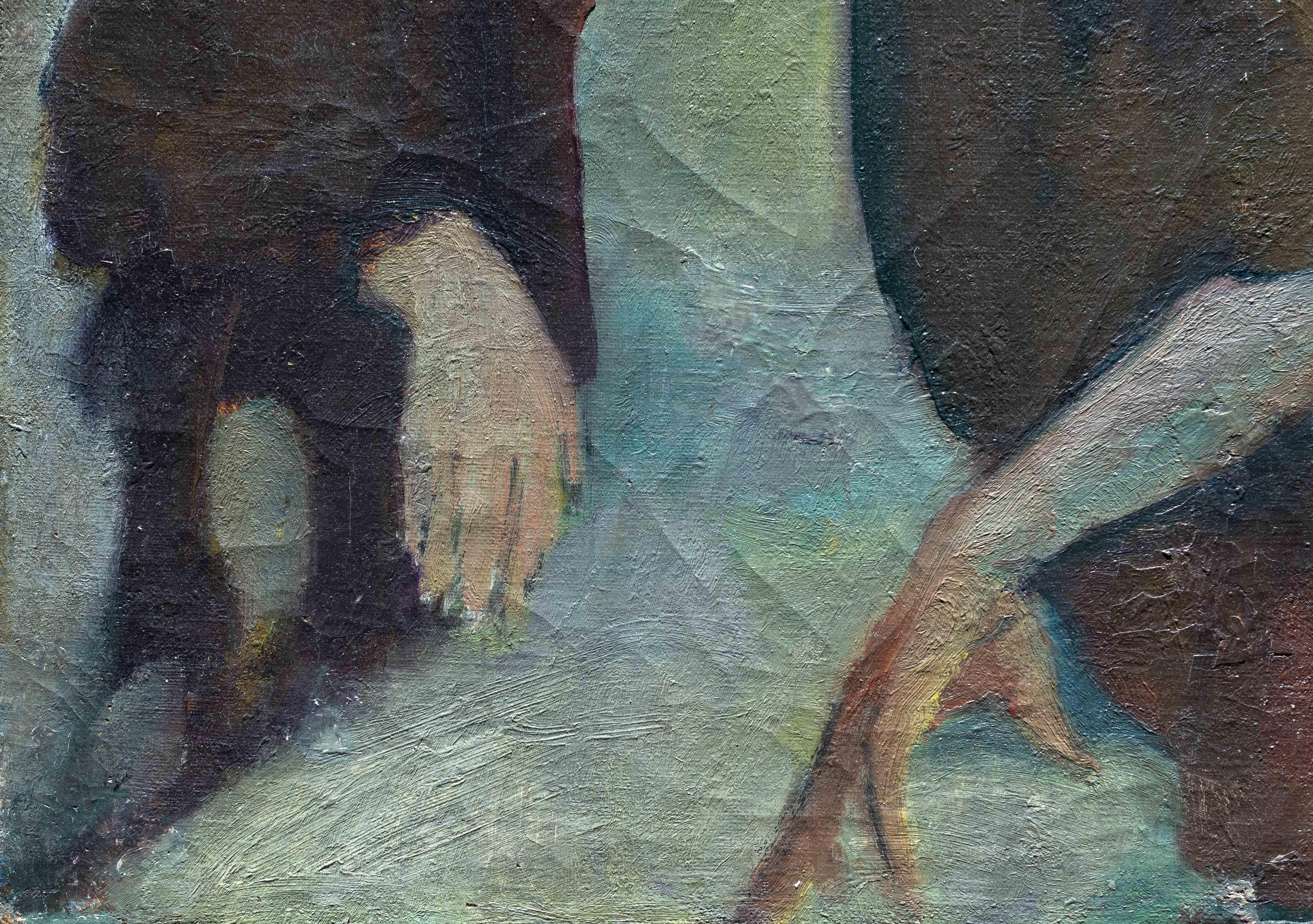 Modern Oil Painting, Woman Portrait, Post Impressionism, France Circa 1930 2