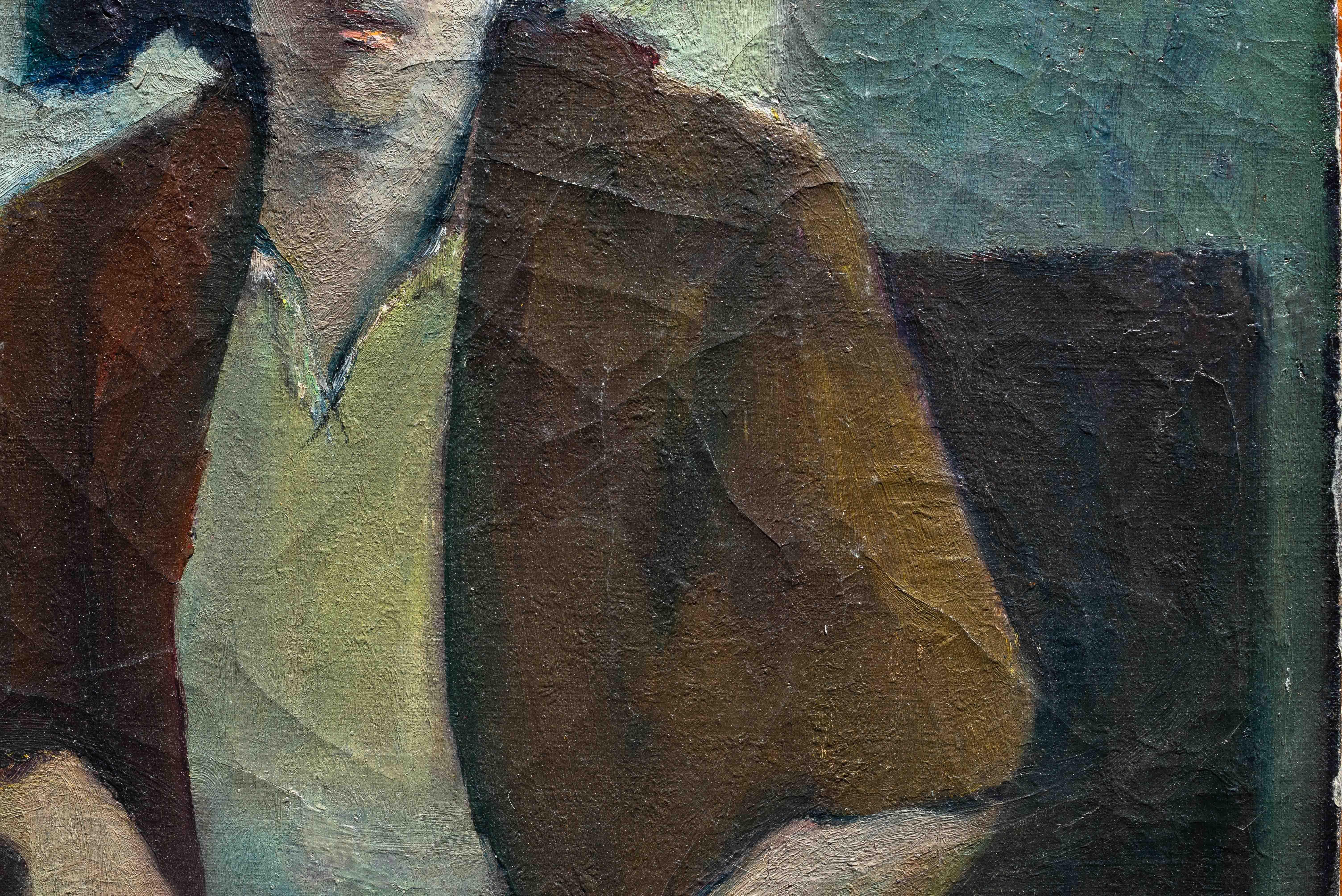 Modern Oil Painting, Woman Portrait, Post Impressionism, France Circa 1930 4