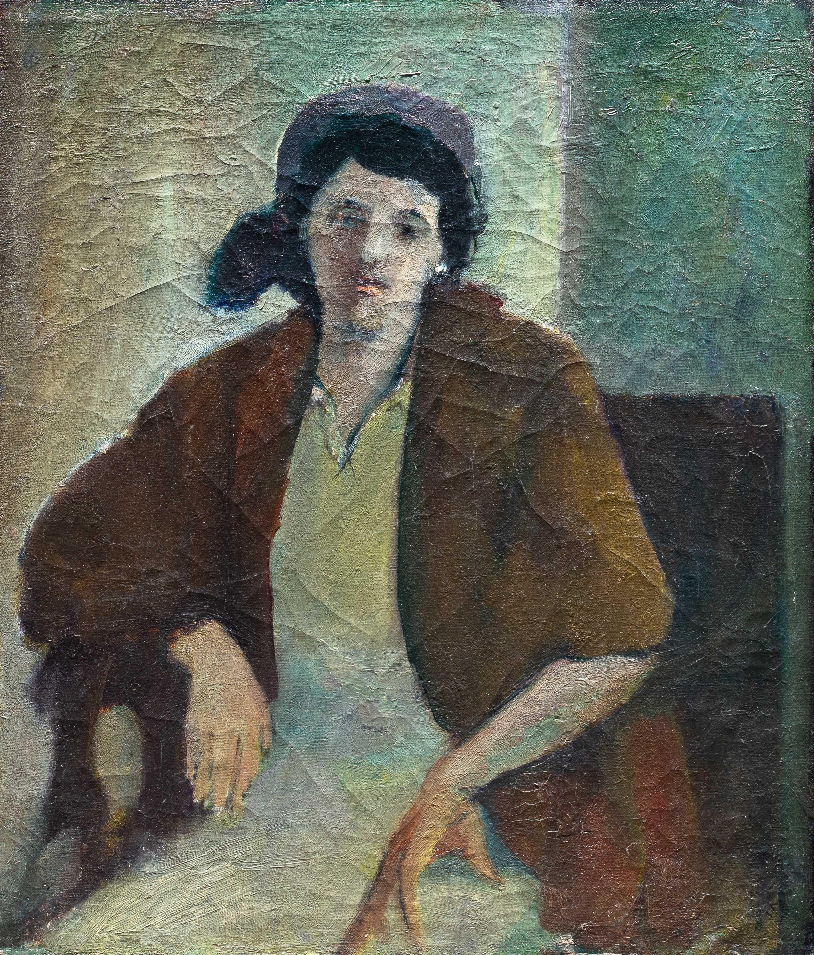 Canvas Modern Oil Painting, Woman Portrait, Post Impressionism, France Circa 1930