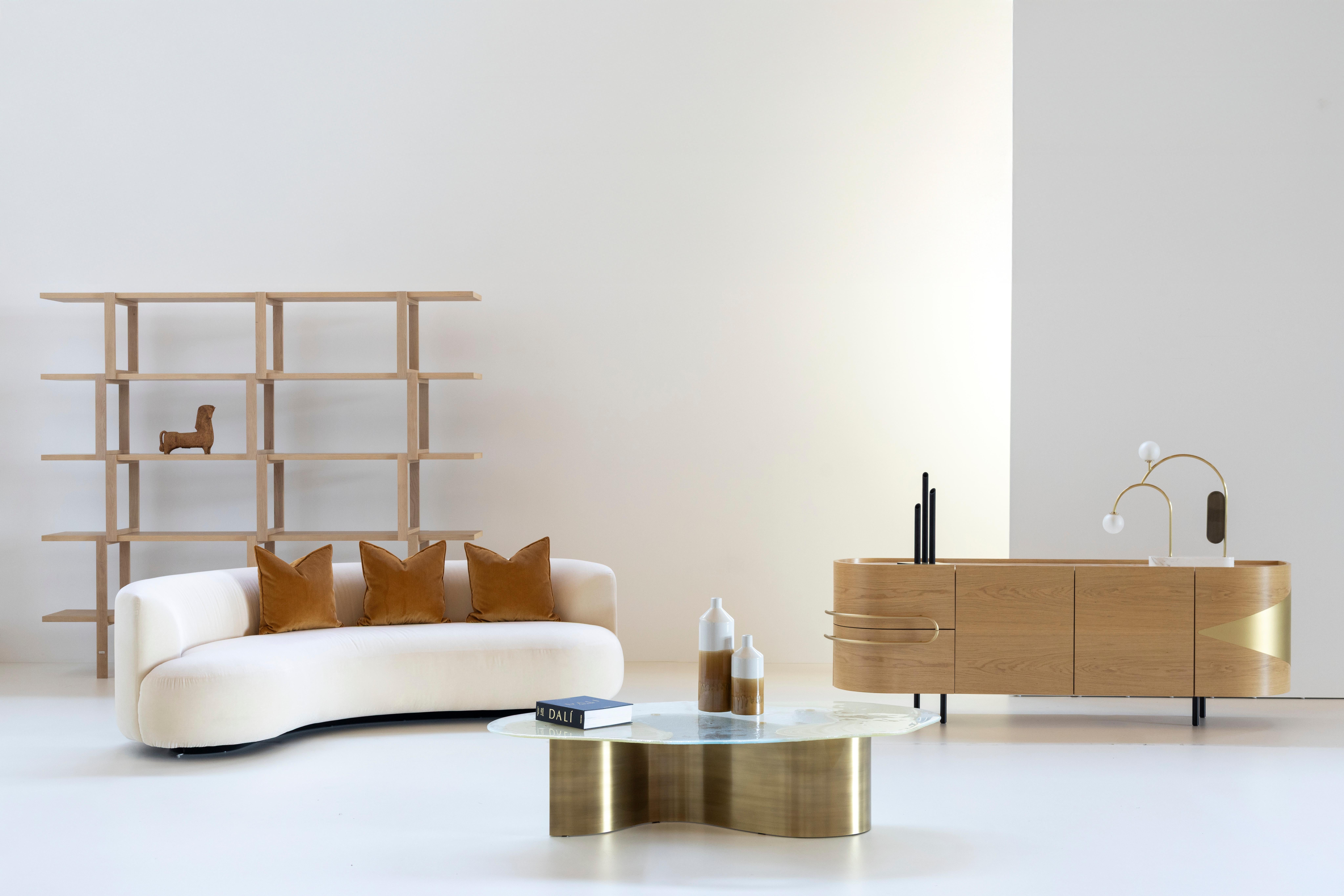 Bibliothèque moderne Oirase, Oak Nature, fait à la main au Portugal par Greenapple en vente 3