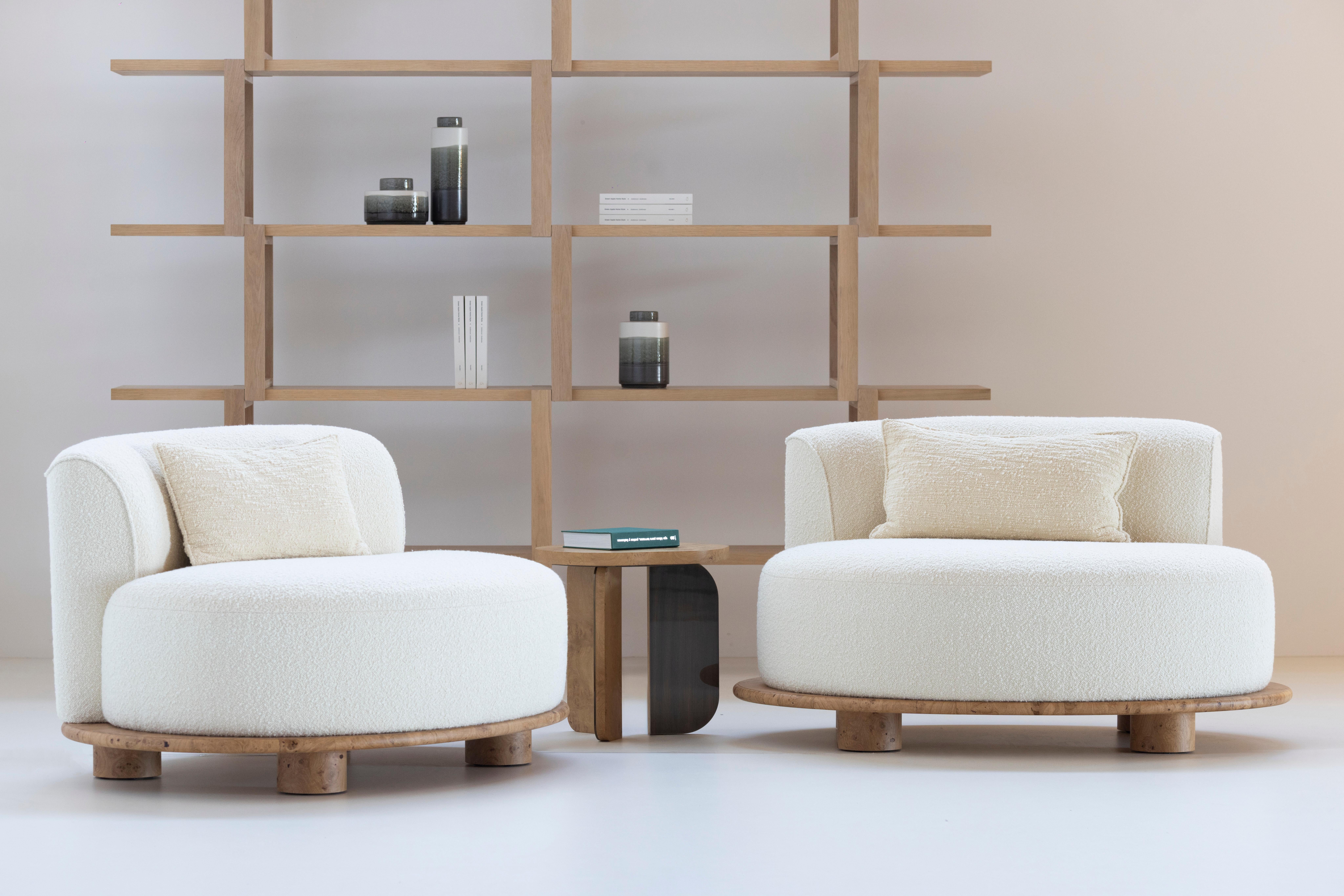 Bibliothèque moderne Oirase, Oak Nature, fait à la main au Portugal par Greenapple en vente 5