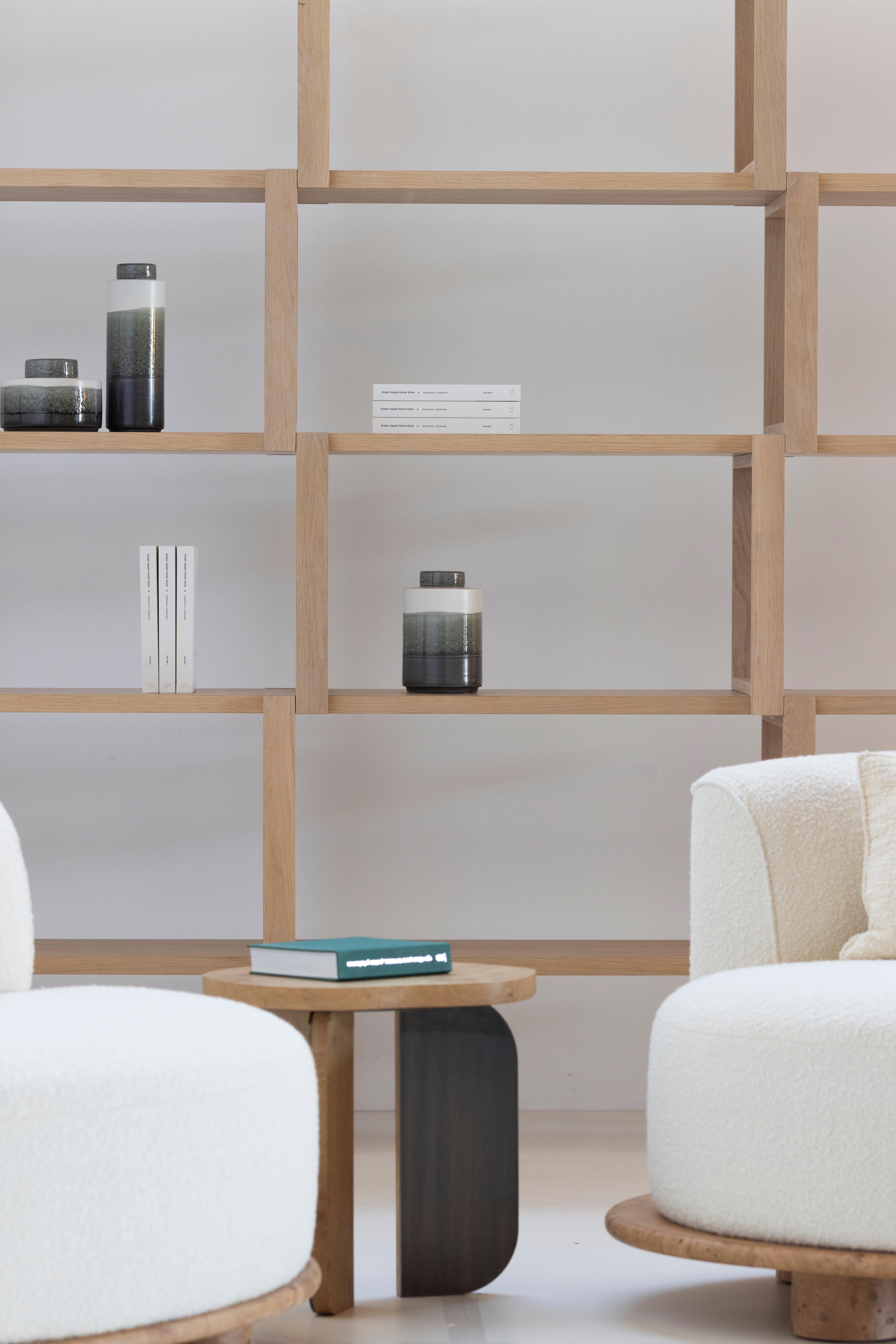 Portugais Bibliothèque moderne Oirase, Oak Nature, fait à la main au Portugal par Greenapple en vente