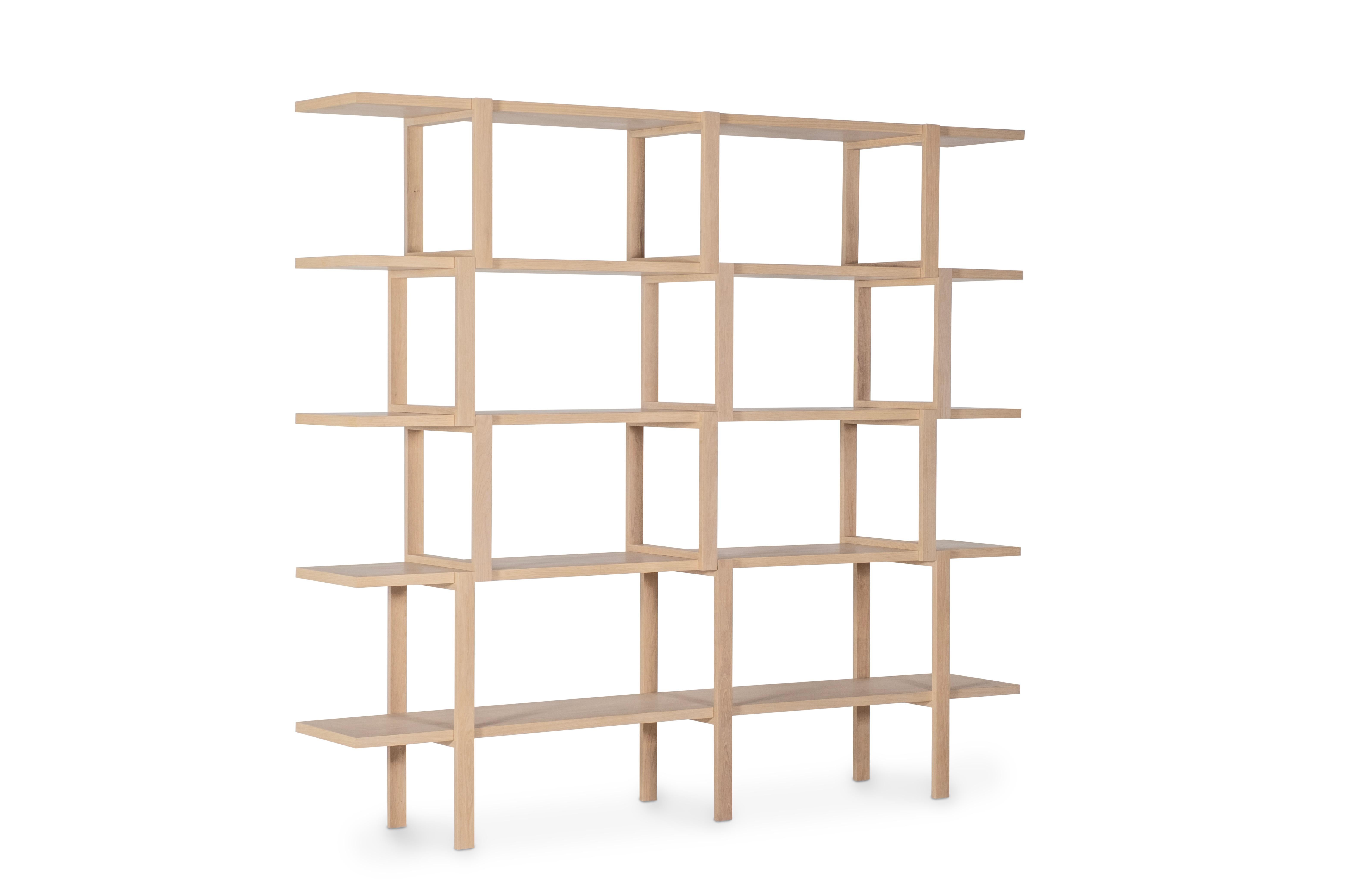 Fait main Bibliothèque moderne Oirase, Oak Nature, fait à la main au Portugal par Greenapple en vente