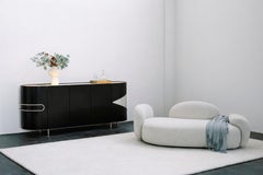 Moderner Barschrank Olival, Edelstahl, Patagonien, handgefertigt von Greenapple