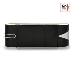 Moderner Barschrank Olival, Edelstahl, Patagonien, handgefertigt von Greenapple