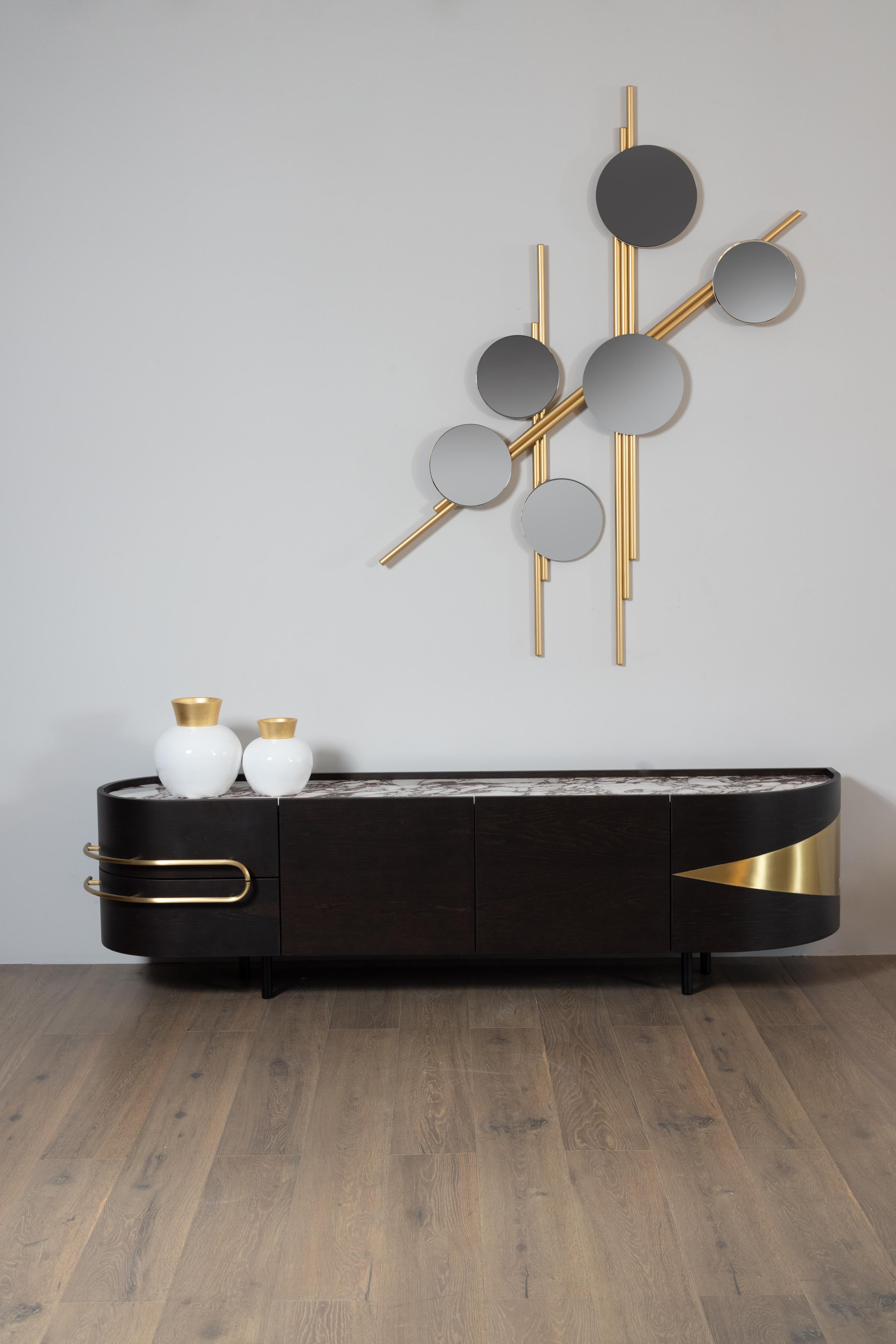 TV Cabinet Olival mi-siècle moderne, marbre, fabriqué à la main par Greenapple en vente 8