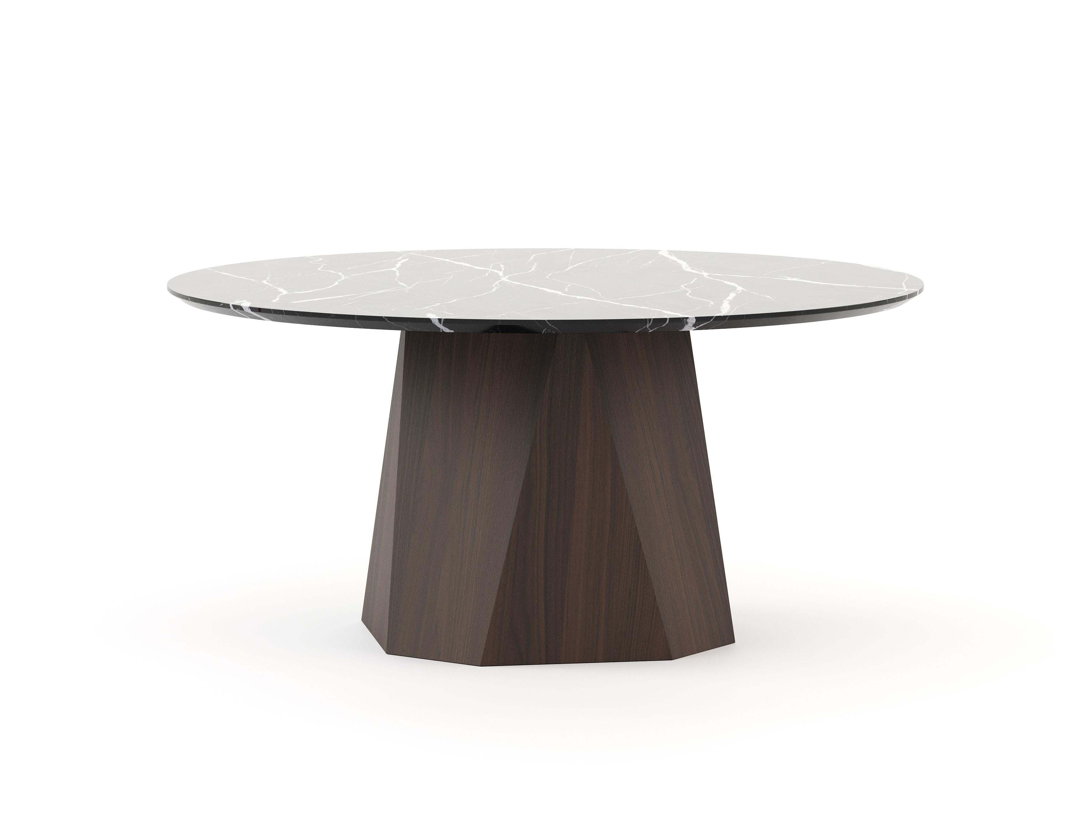 Portugais Table de salle à manger moderne Olivia en chêne, fabriquée à la main par Stylish Club en vente