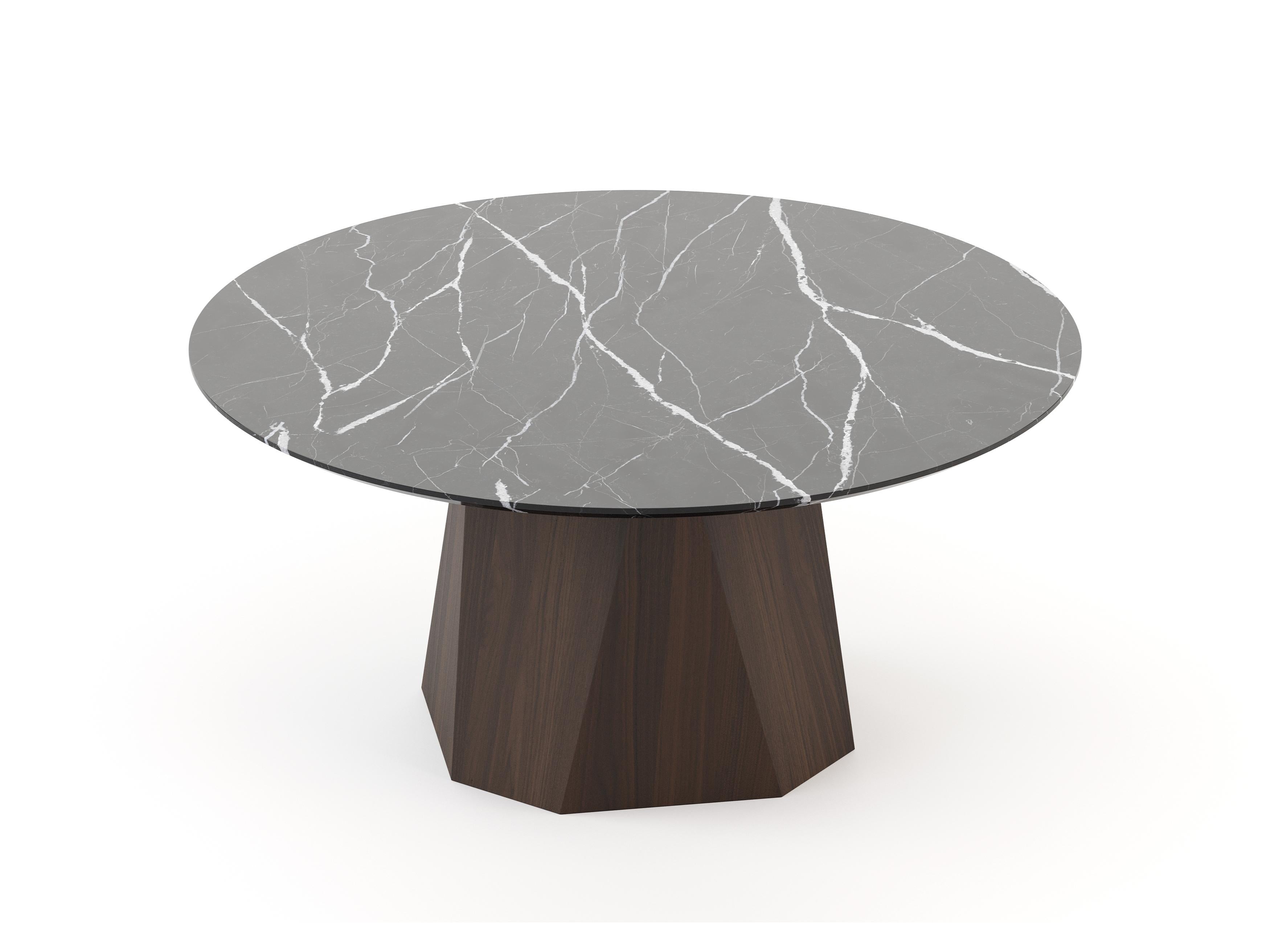 Fait main Table de salle à manger moderne Olivia en chêne, fabriquée à la main par Stylish Club en vente
