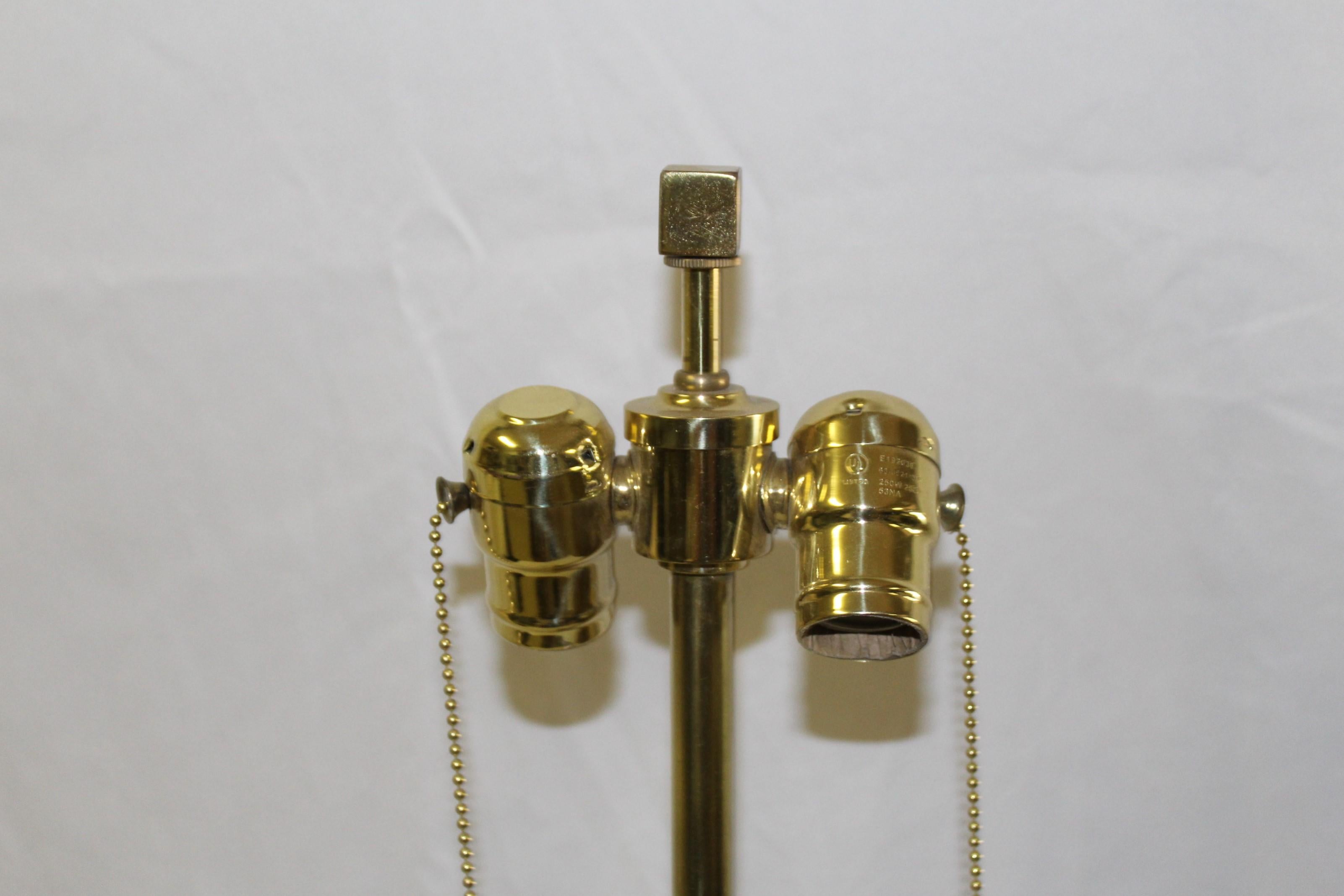 Mid-Century Modern Modern Onyx & Brass Lamp For Sale