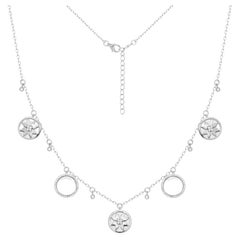 Collana moderna in oro bianco con diamante e onice per lei