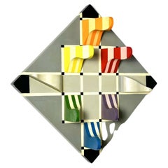 Modern Op Art Structurist Relief Three Dimensional Abstract Wall Sculpture 1985