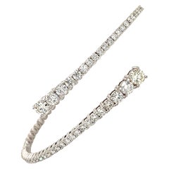 Modern Open Work Diamond Flex Fit Bangle 3.55 Ct.