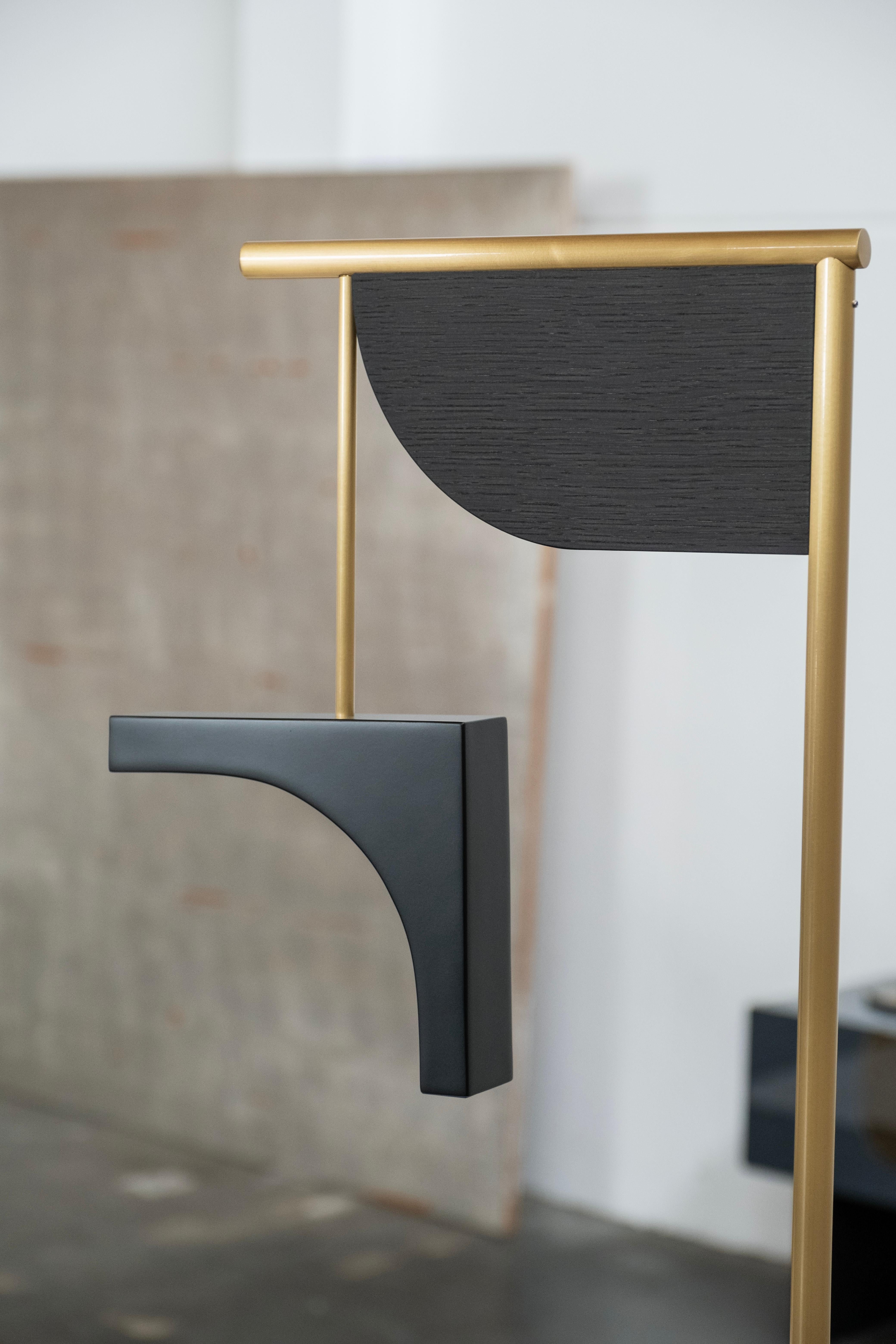 The Moderns Opposite Floor Lamp, Black Marble Brass, Handmade Portugal by Greenapple en vente 8