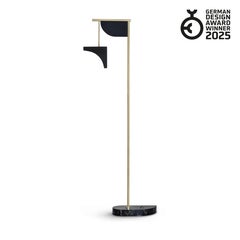 Modern Opposite Floor Lamp, Black Marble Brass, Handmade Portugal by Greenapple