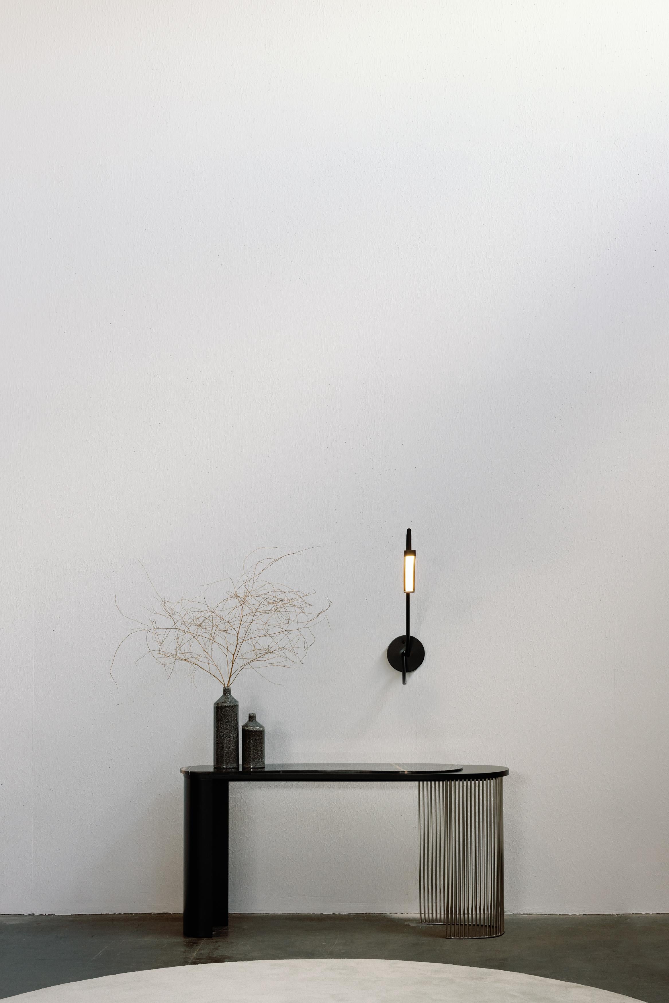Contemporary Modern Opposite Sconce, Black, Handmade in Portugal by Greenapple For Sale