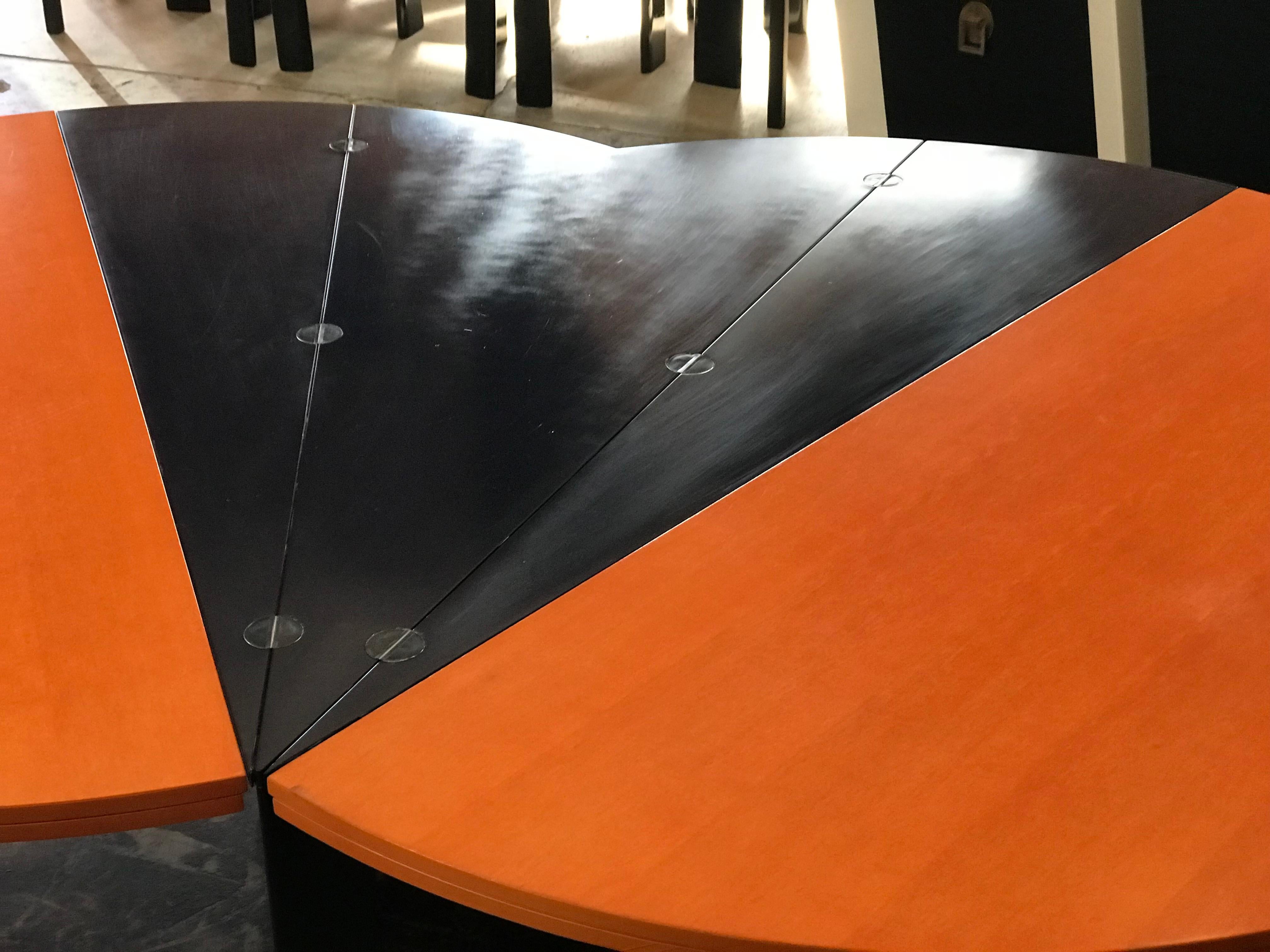 Modern Orange and Blue Dining Table by Castelijn 3