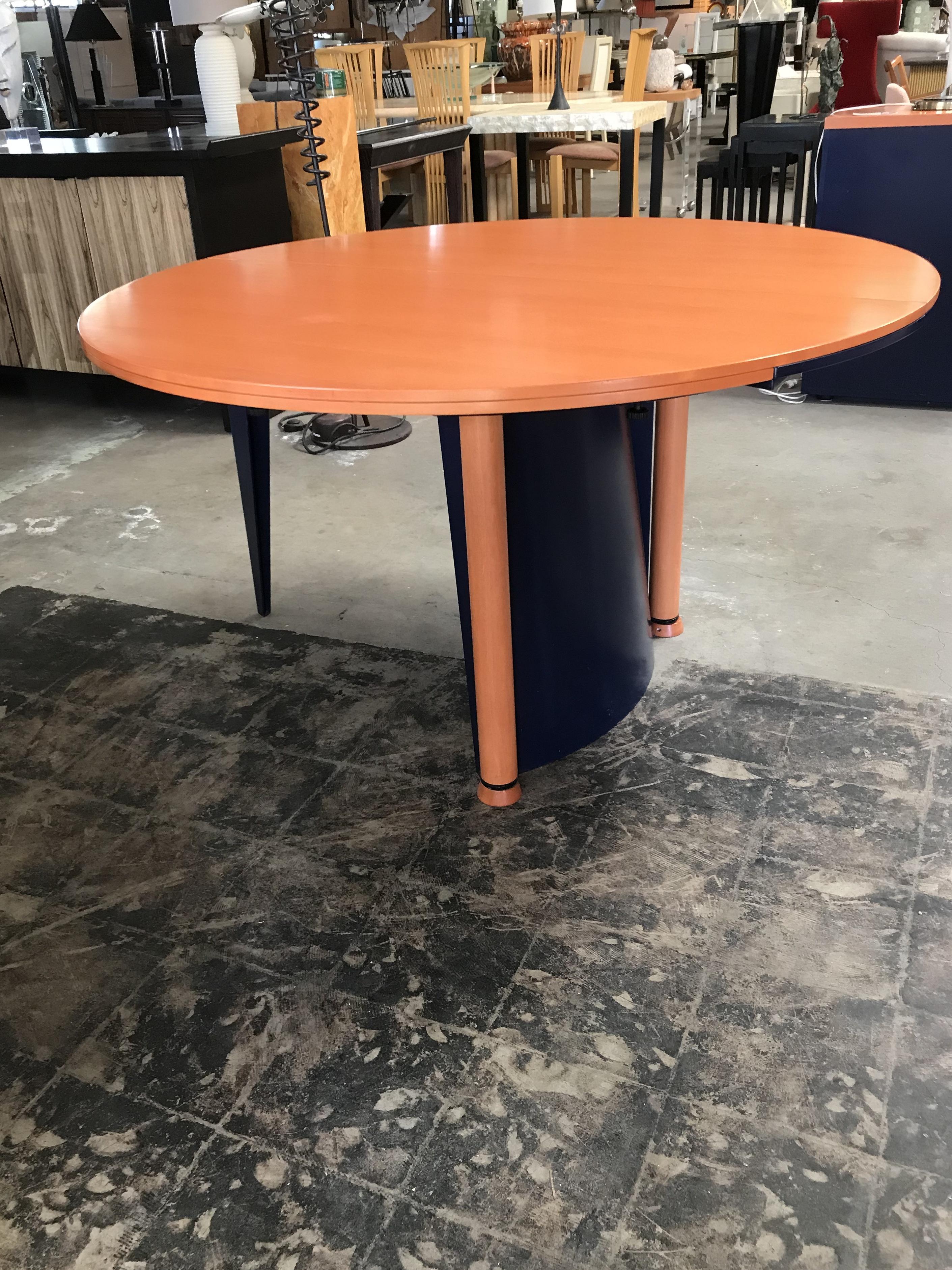 Late 20th Century Modern Orange and Blue Dining Table by Castelijn