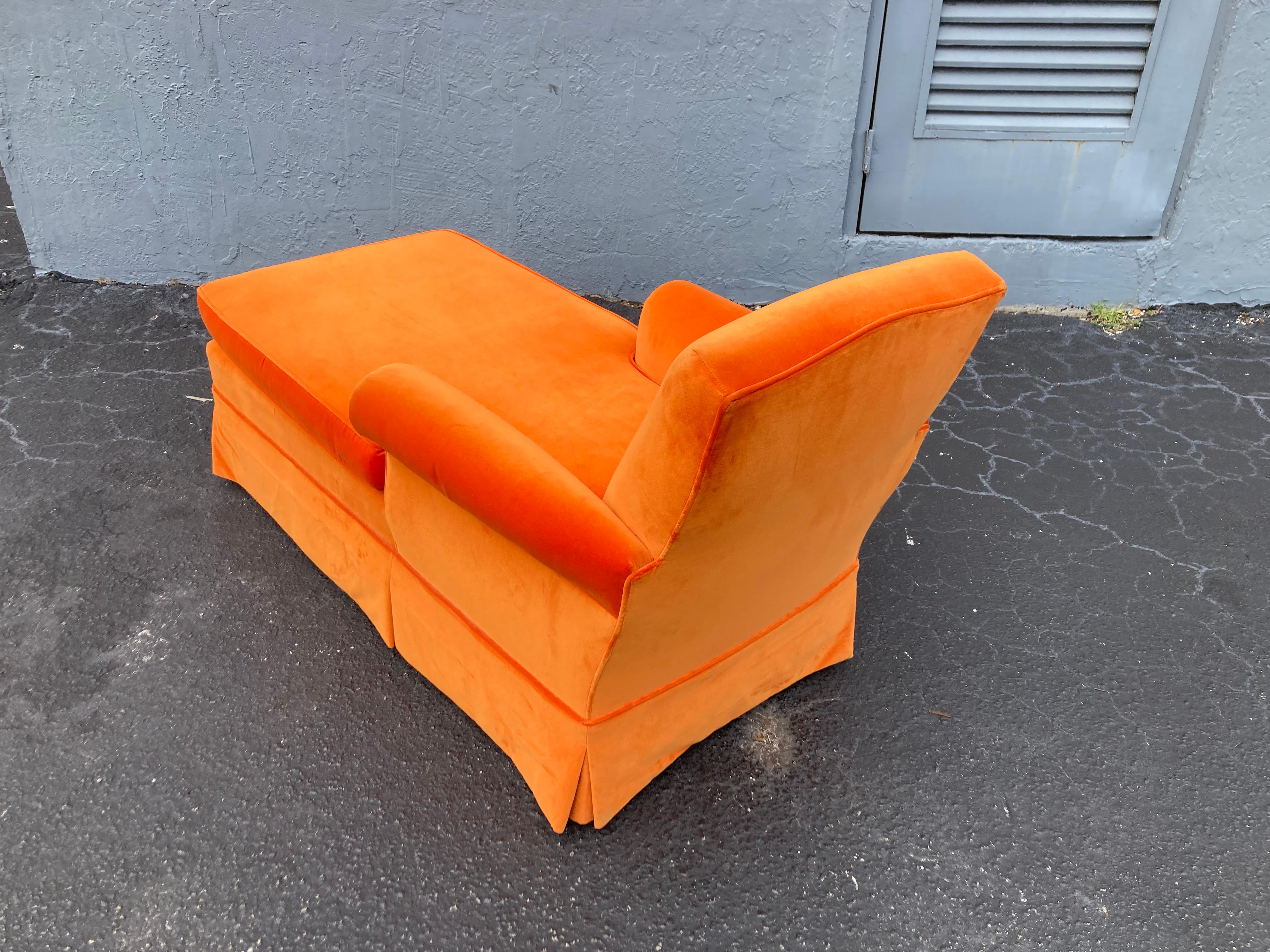 Modern Orange Chaise Longues Lounge 1