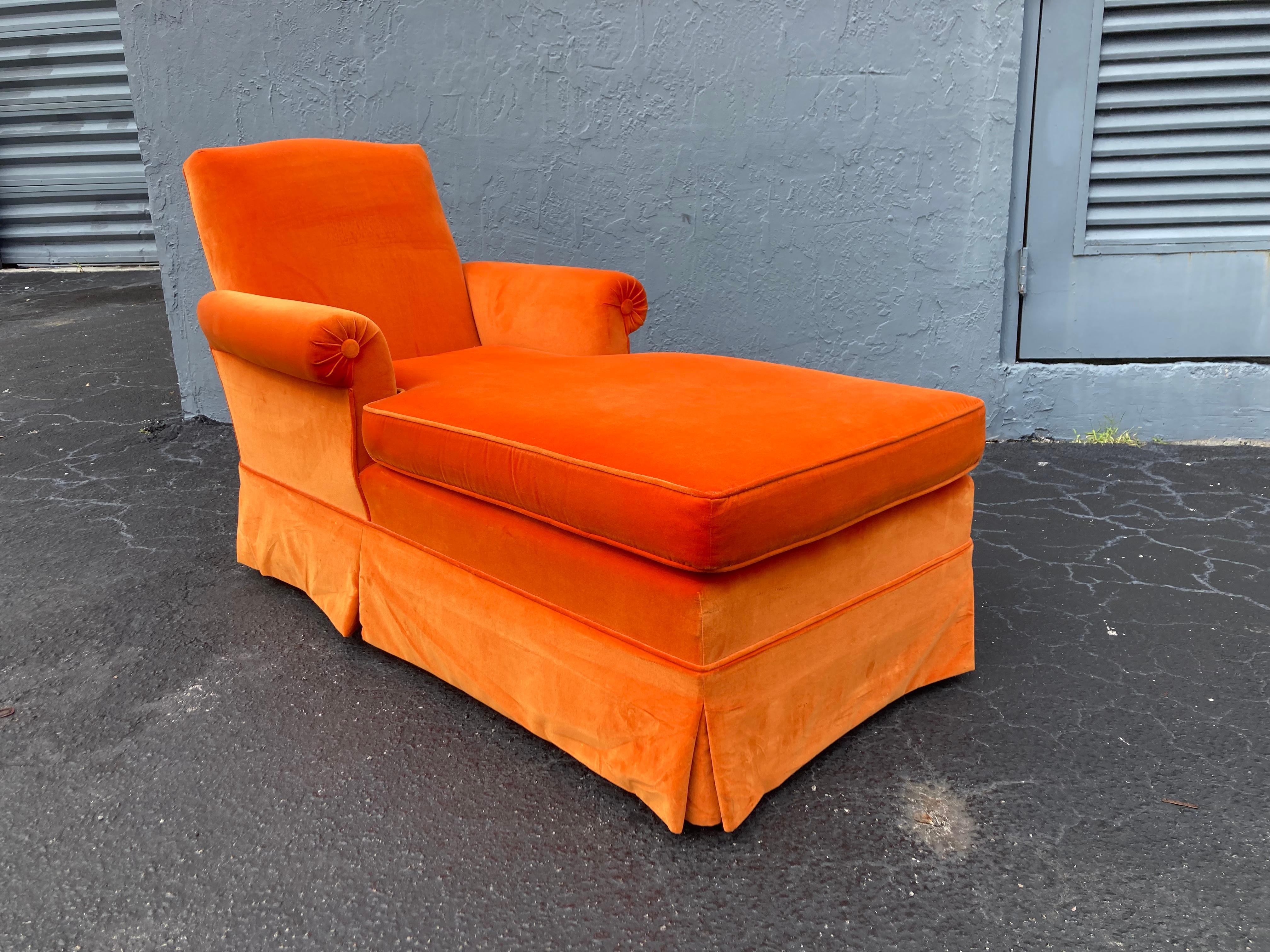 chaise longue orange