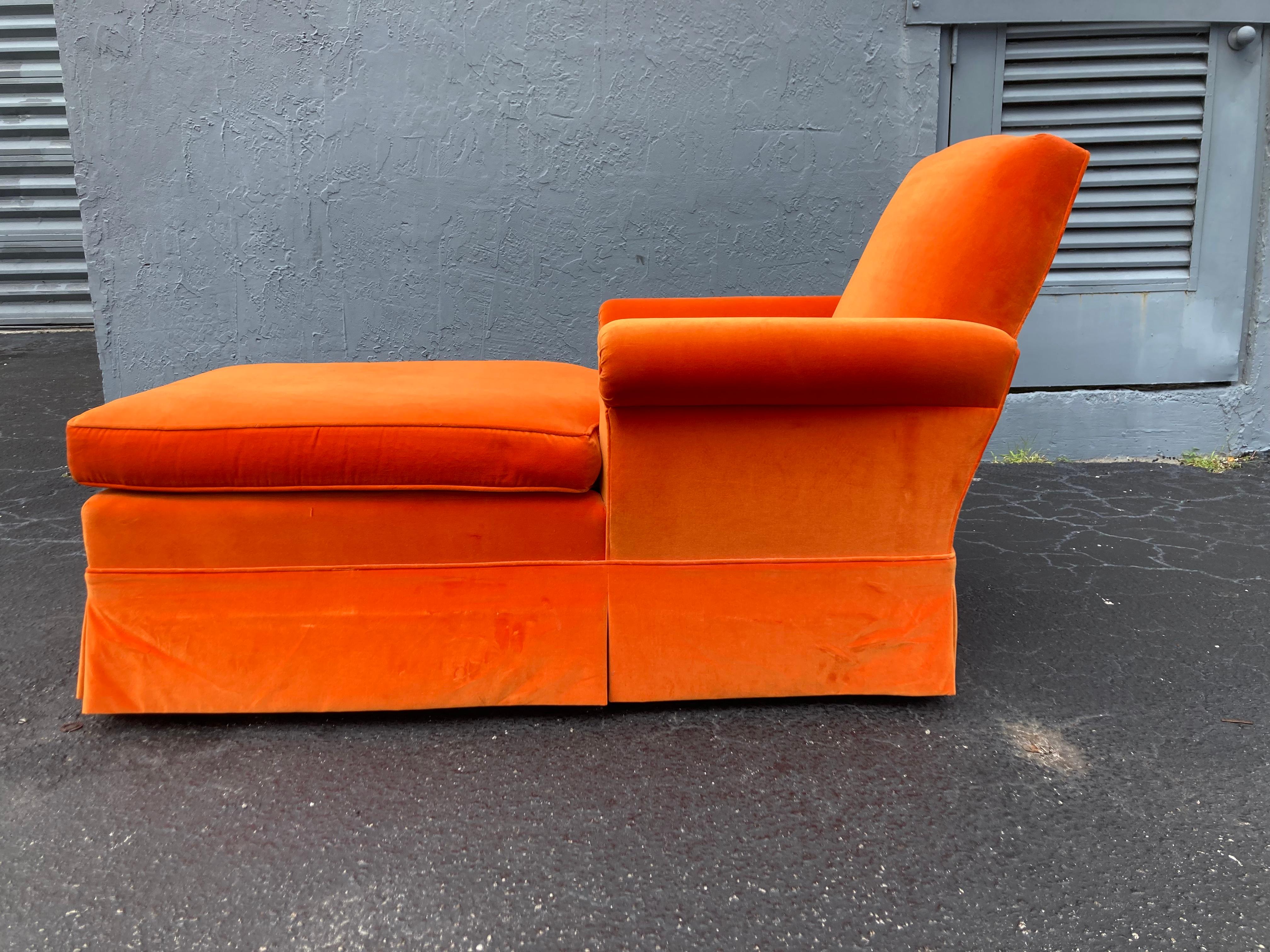 Late 20th Century Modern Orange Chaise Longues Lounge