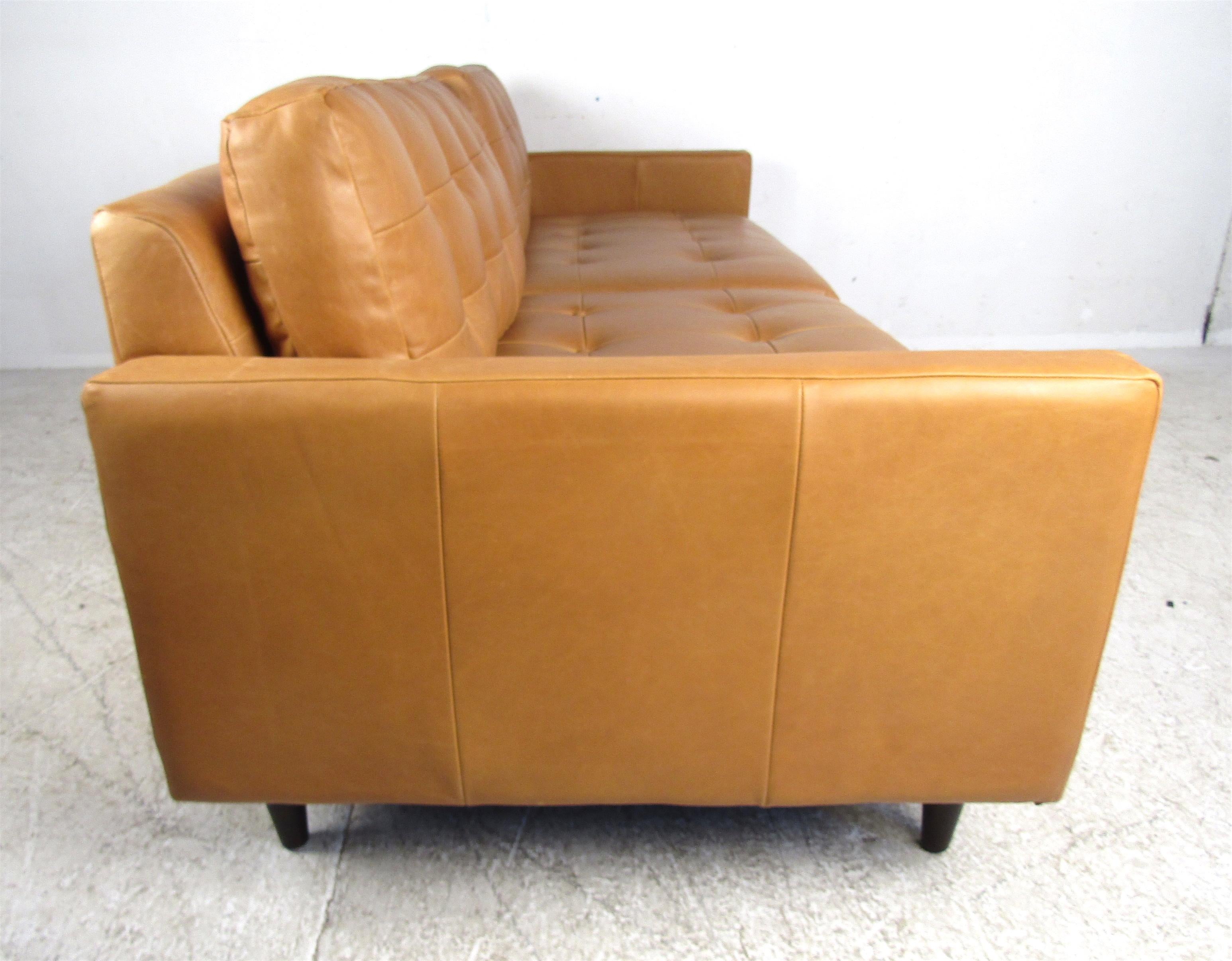 tufted leather couch