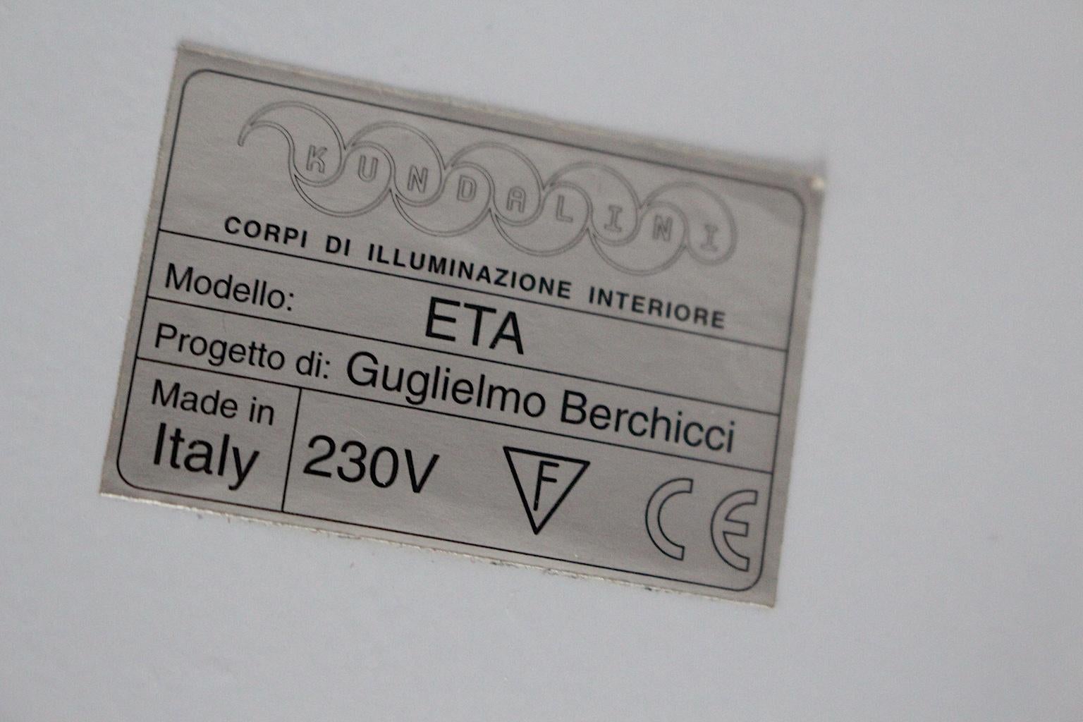 Lampadaire moderne orange vintage Guglielmo Berchicci E.T.A. pour Kundalini, Italie en vente 4