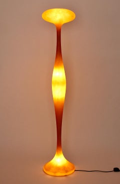 Modern Orange Vintage Guglielmo Berchicci E.T.A. Floor Lamp for Kundalini, Italy