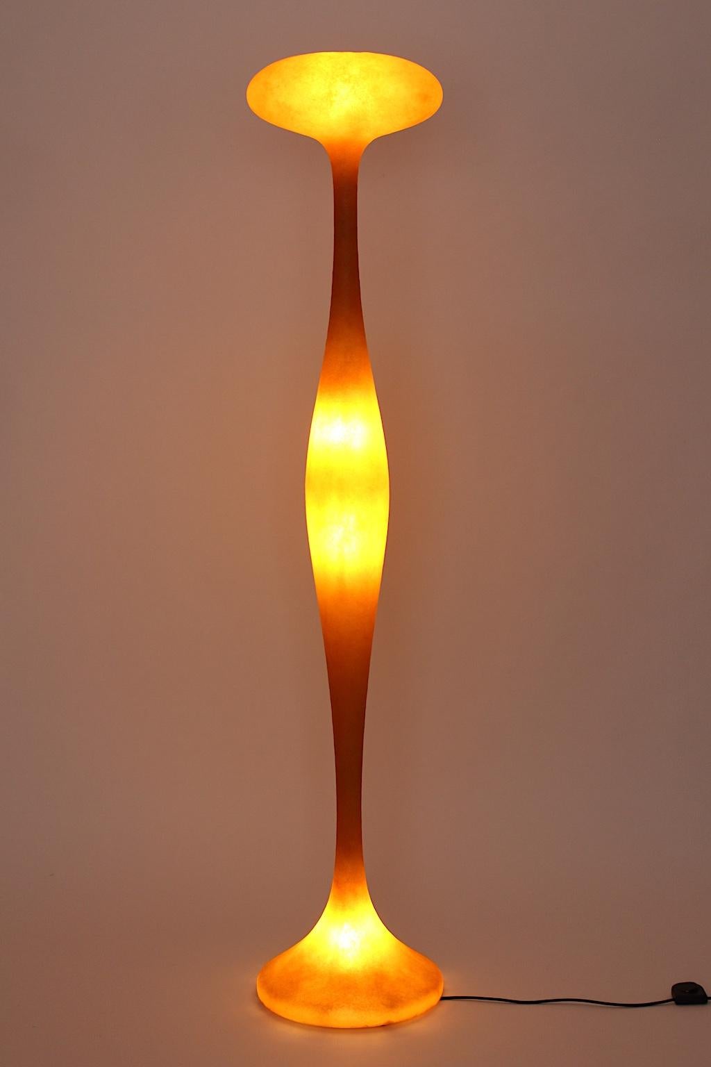 orange retro floor lamp