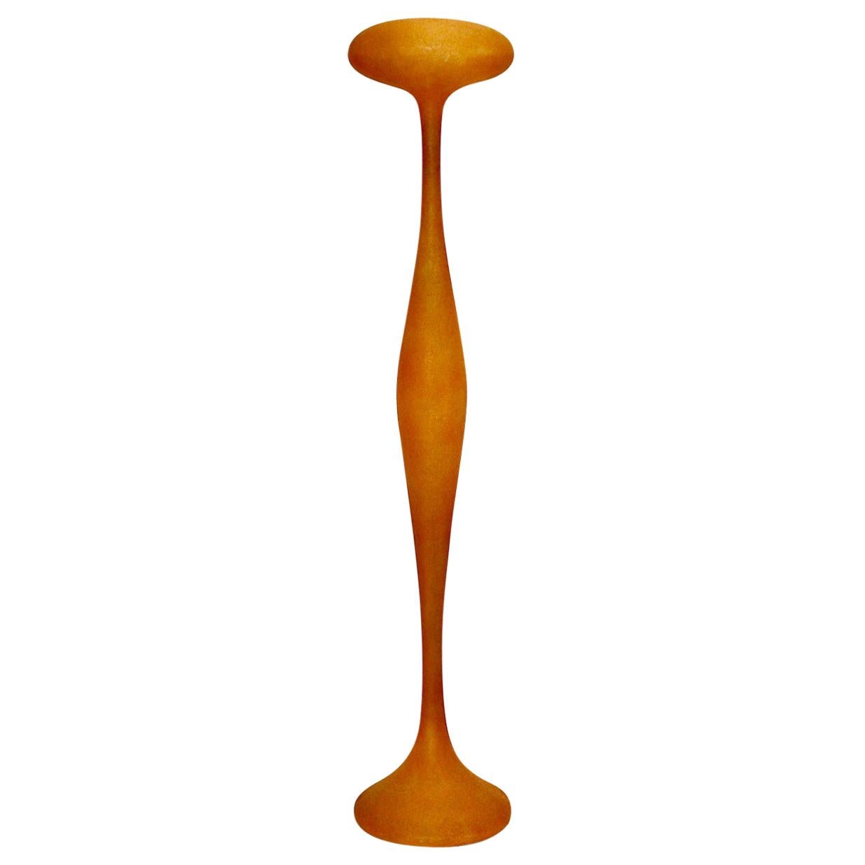 Moderne orangefarbene Vintage Guglielmo Berchicci E.T.A. Stehlampe für Kundalini, Italien