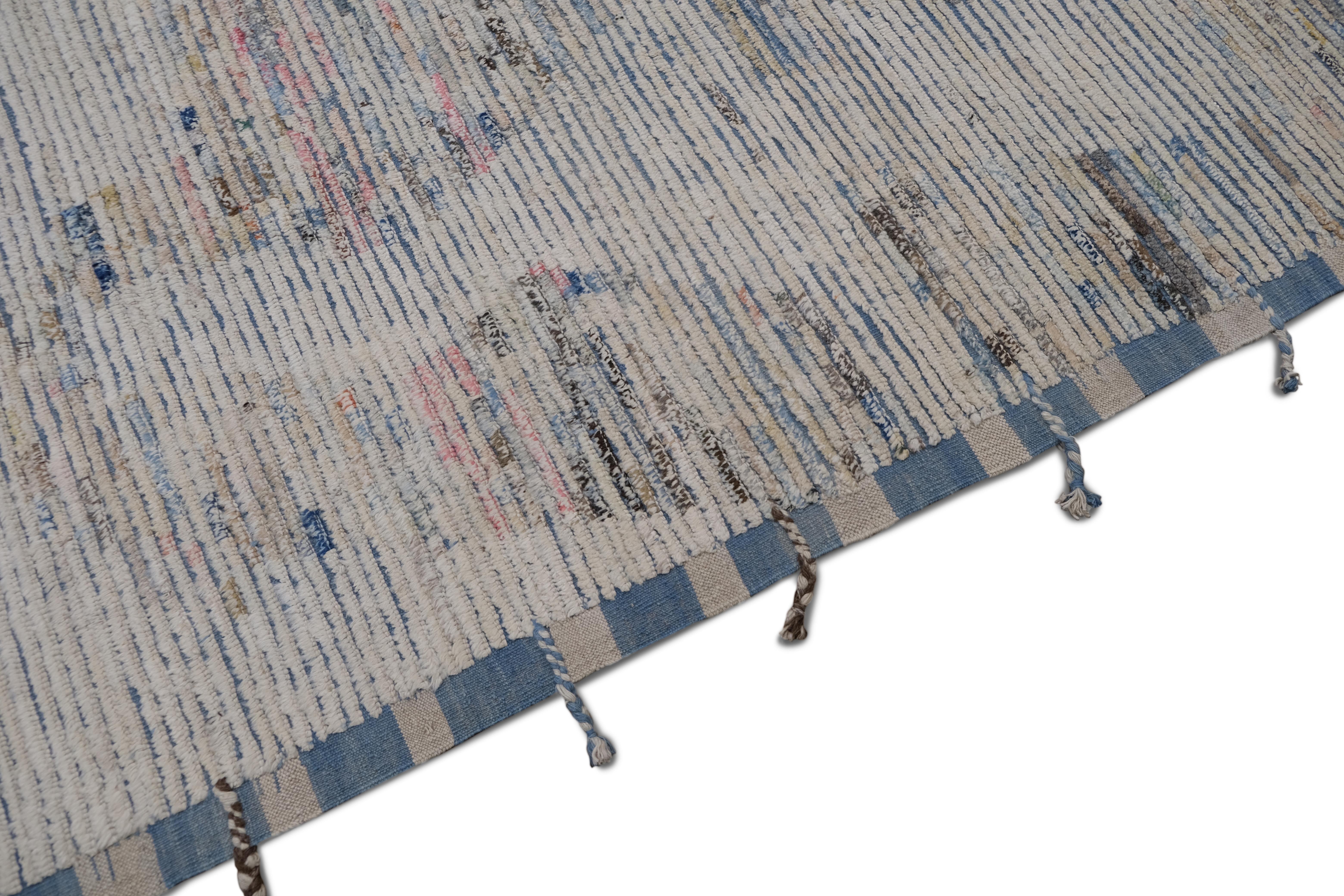 Moderne organische abstrakte übergroße handgeknüpfte Wolle 16'2''x20' in Übergröße (21. Jahrhundert und zeitgenössisch) im Angebot