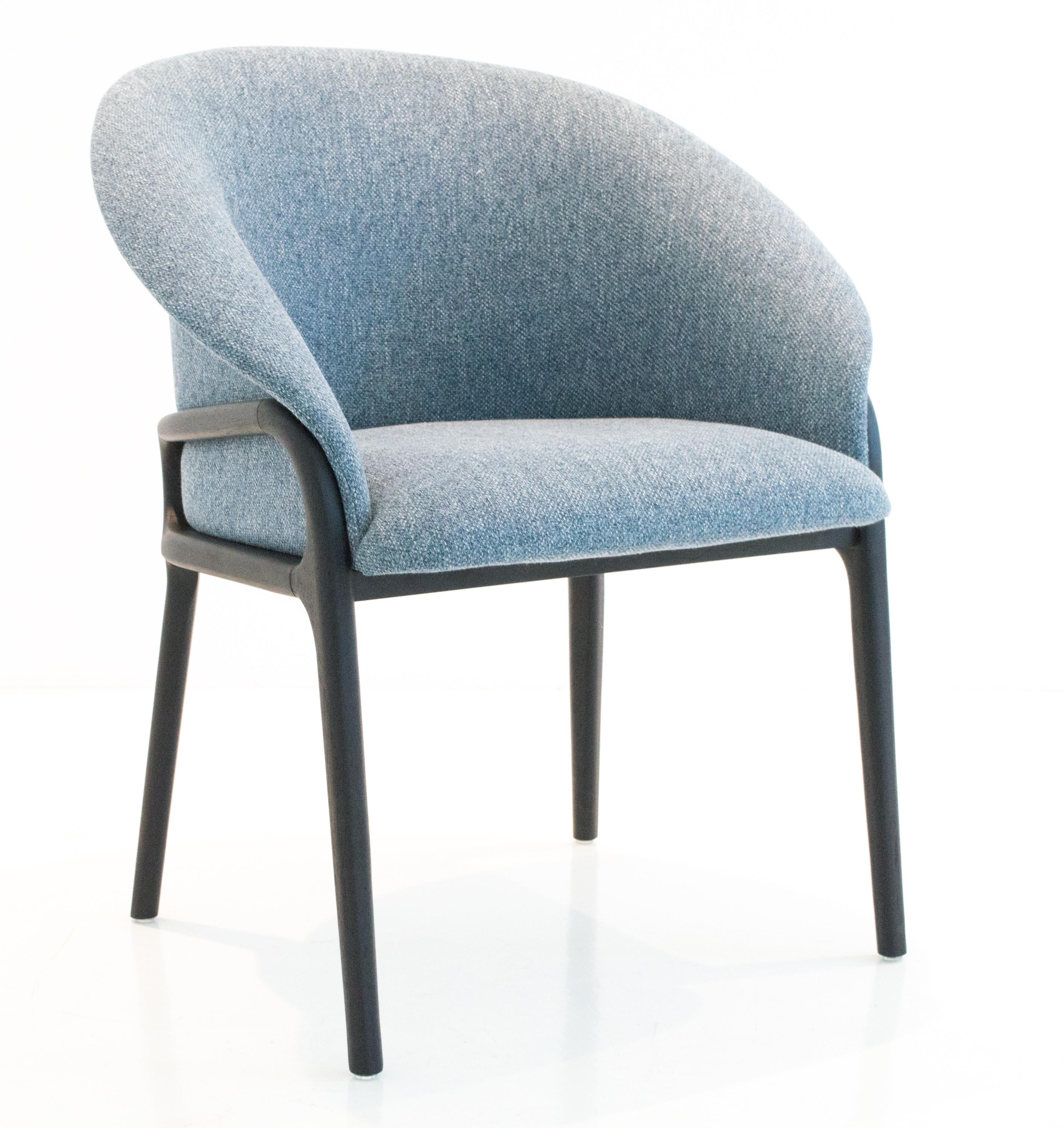 Moderner organischer Stuhl aus Massivholz, gepolstert, flexibles Sitzmöbel im Angebot 1