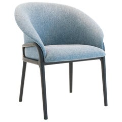 Modern Organic Chair in Solid Wood, Upholstered Flexible Seating