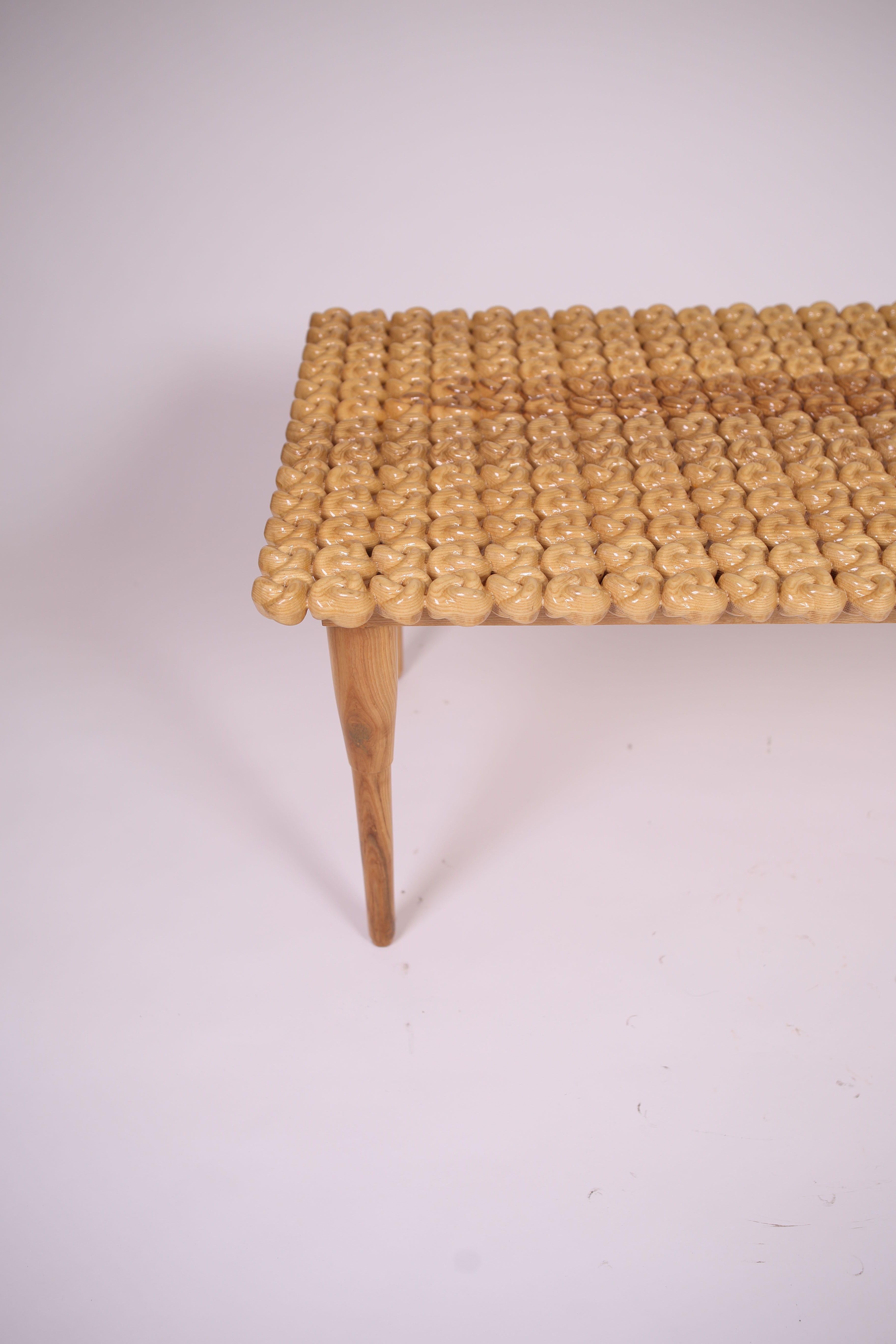 Organique Table basse en bois dur massif de 3