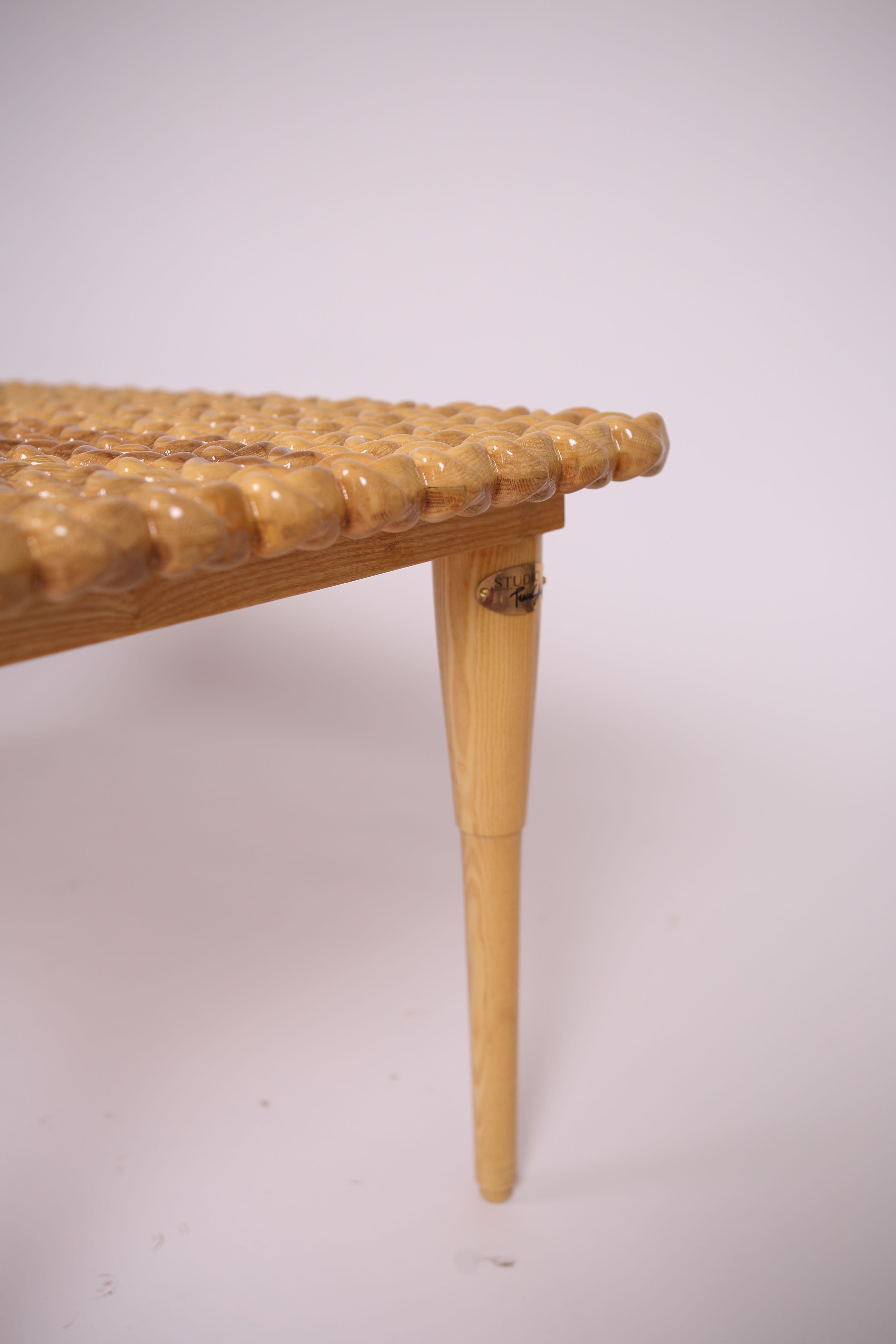 Sculpté à la main Table basse en bois dur massif de 3