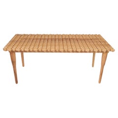 3" Thick Solid Hardwood Coffee Table - Hand Finished - Sculptural Knot Design