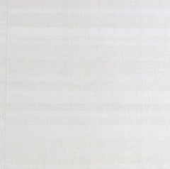 Modern Organic Cotton Zeillu Flatweave Rug in a Light Beige Ivory Color