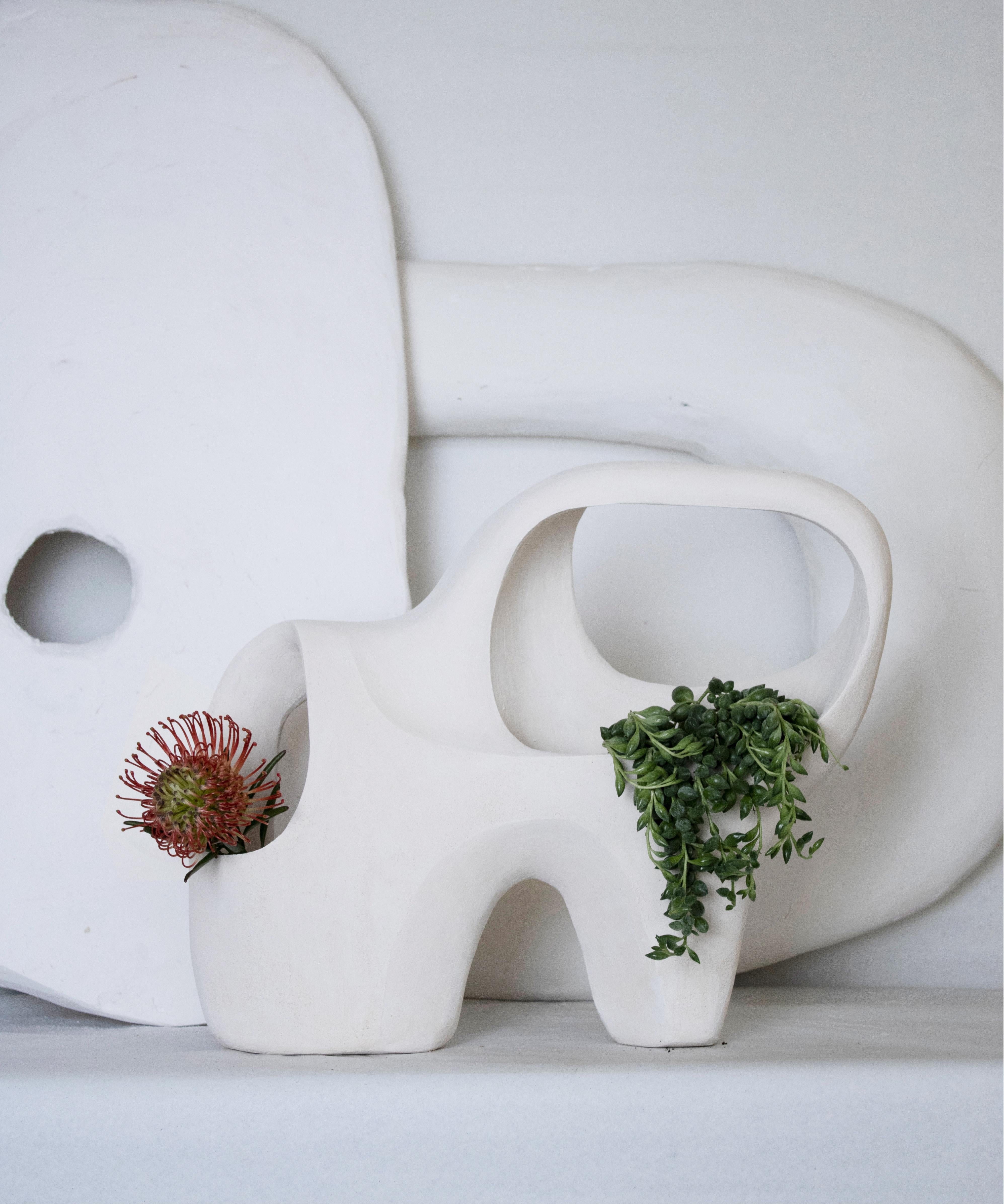 Organic Modern Contemporary Ceramic Vase, Modern Organic Handmade 