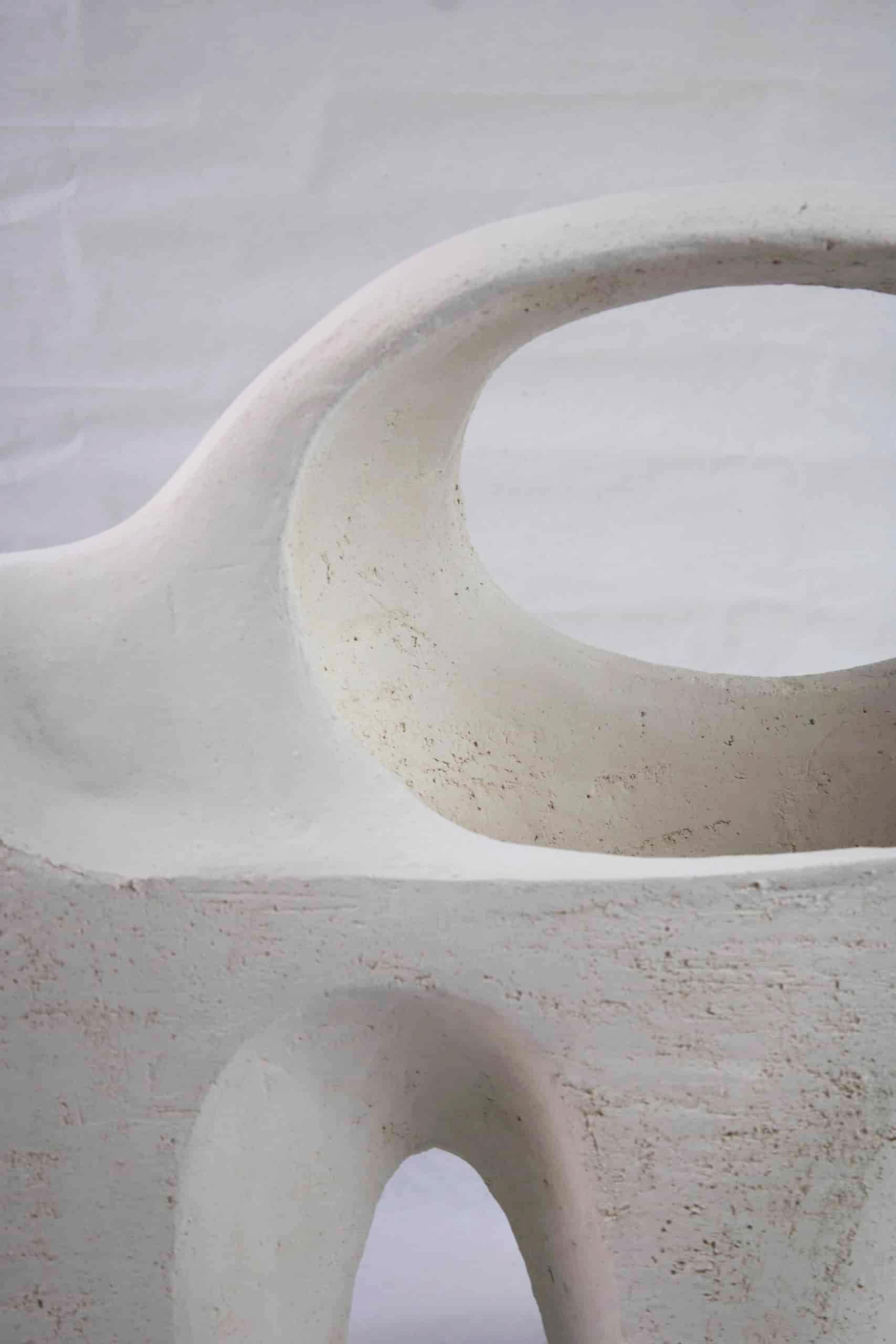 Contemporary Keramikvase, Moderne organische Handarbeit 