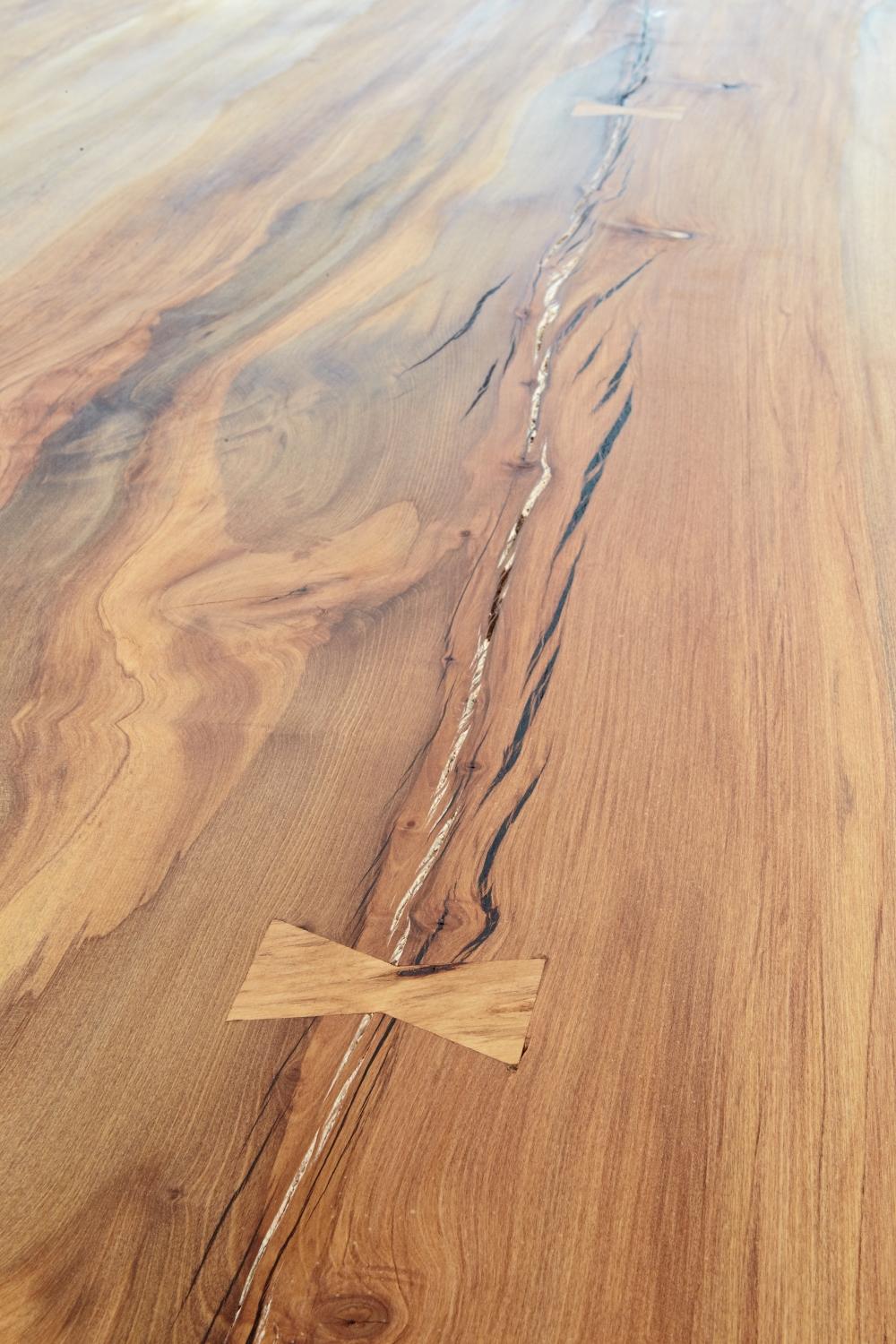 Organic Modern Modern Organic Live Edge Slab Canopy Table Made from Sustainable Ancient Wood For Sale