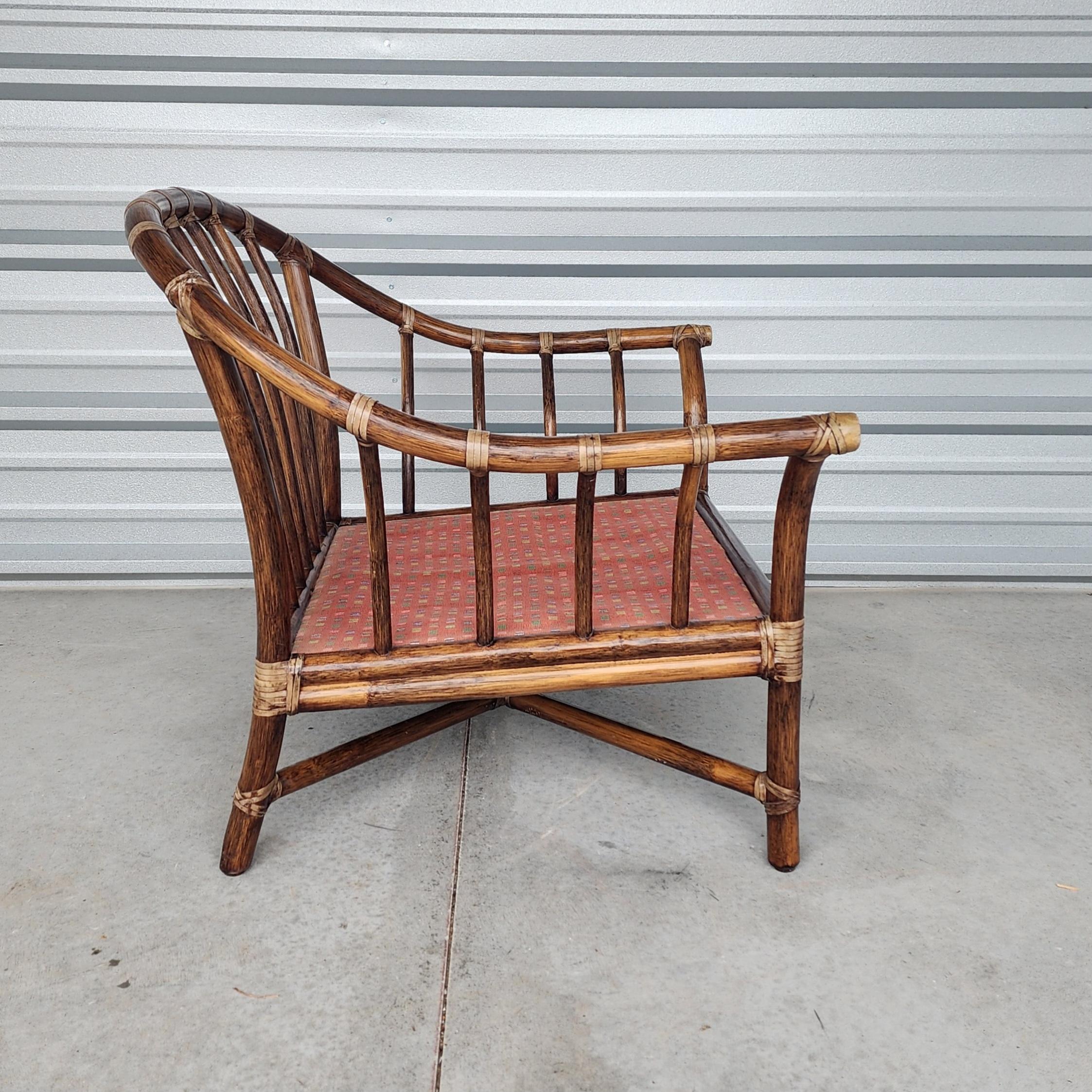 Modern Organic McGuire Rattan Lounge Chair For Sale 1
